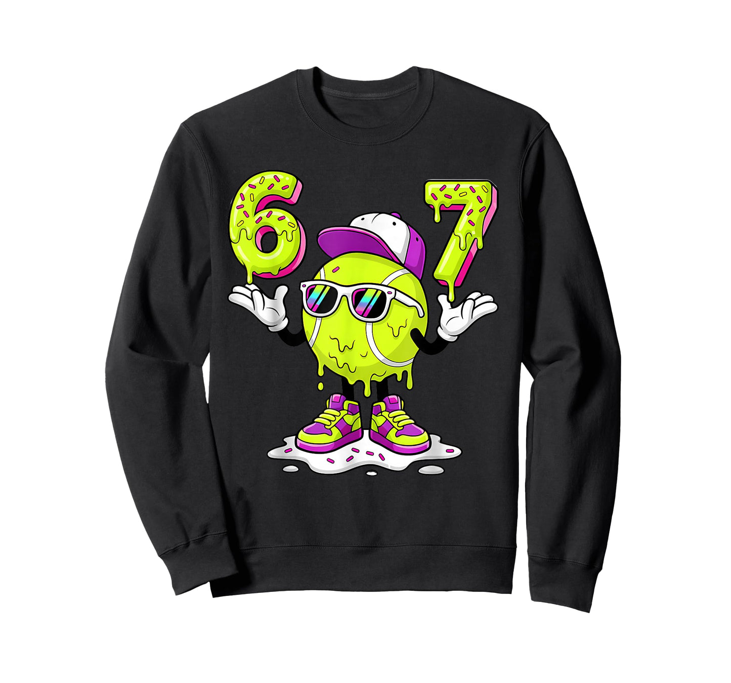 Six Seven Meme Tennis Ice Cream Drip 67 for Kids Boys T-Shirt