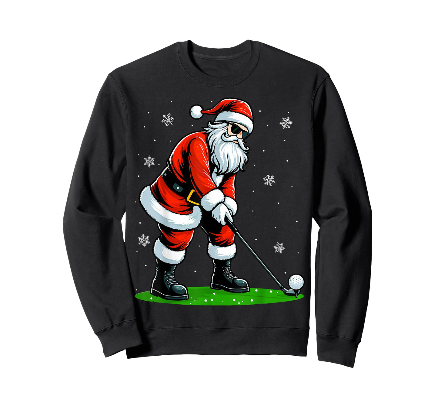 Christmas Golf Santa Golfer Xmas Funny Christmas Golfing T-Shirt