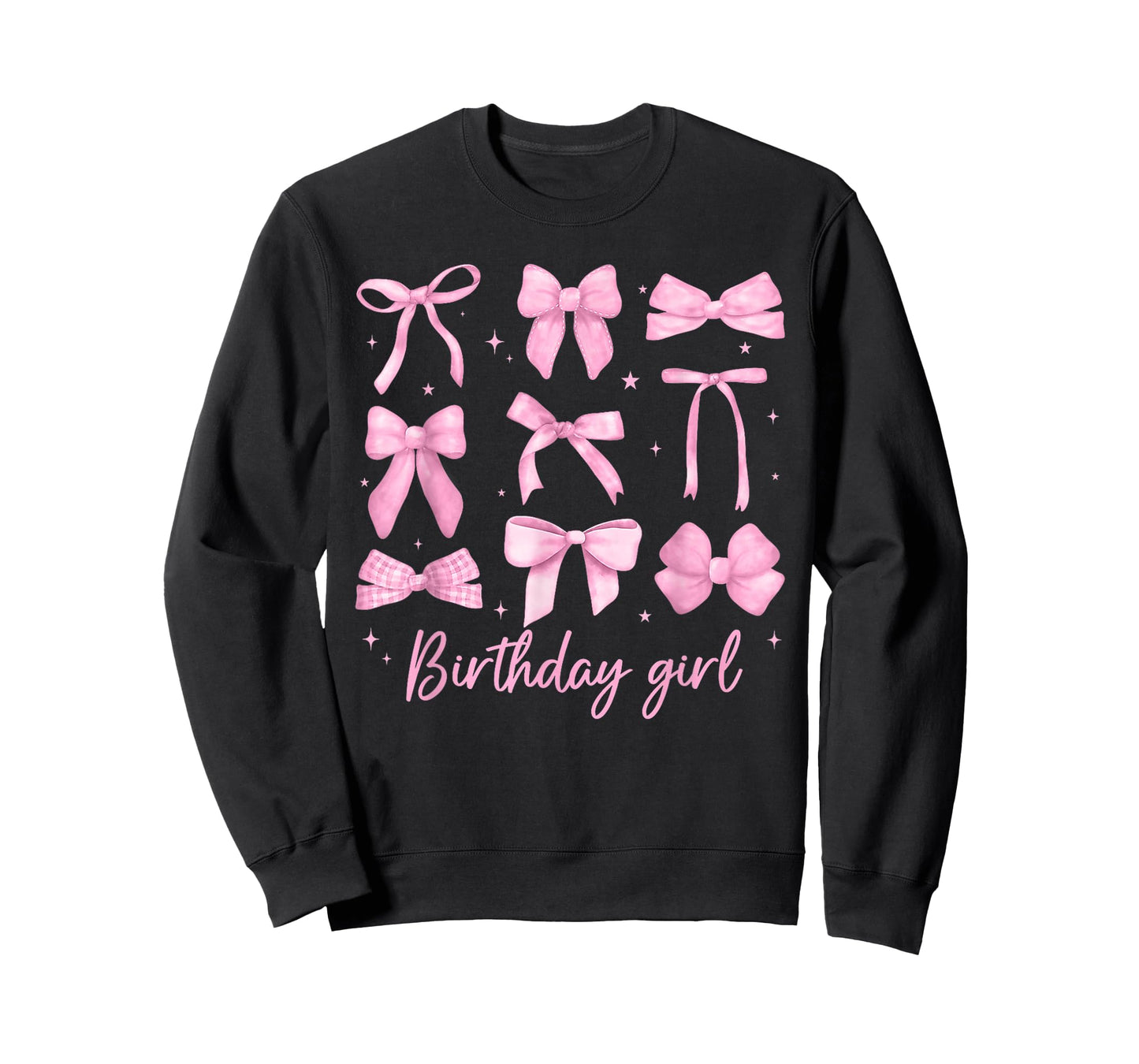 Birthday Girl Coquette Pink Toile Bow for Girl Kids T-Shirt
