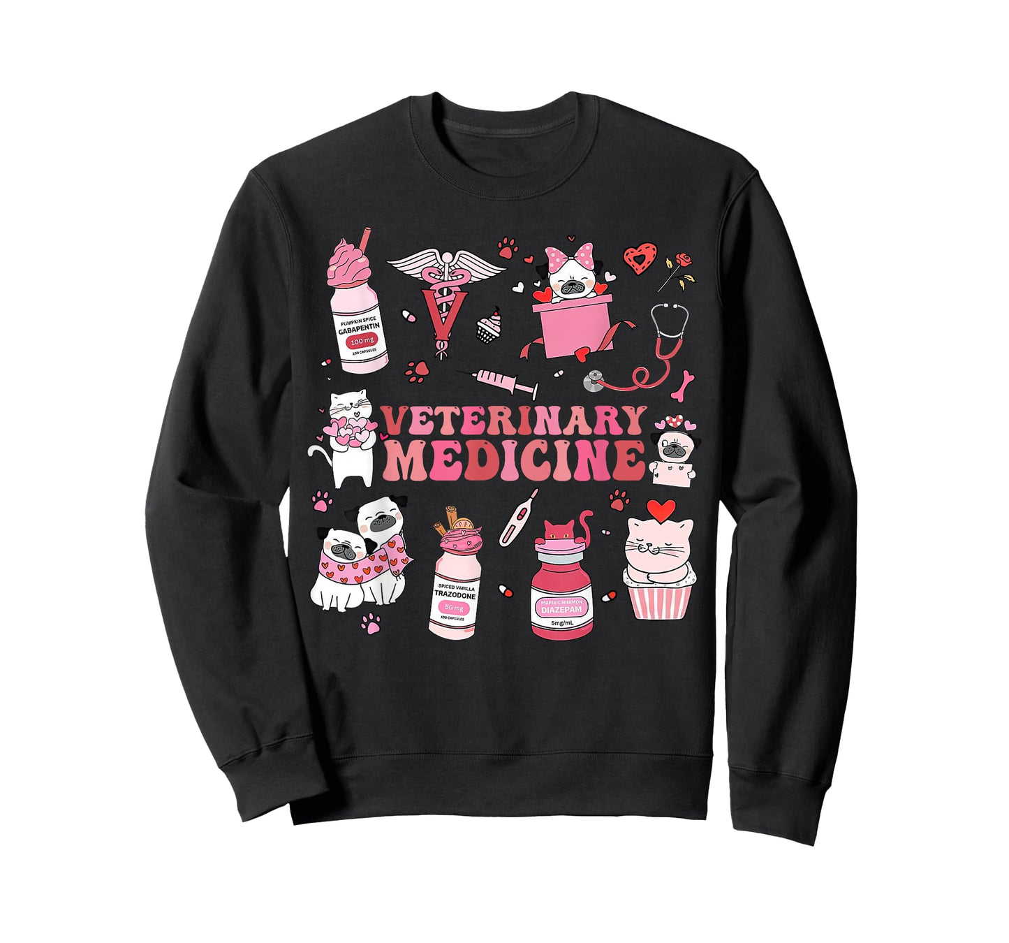 Retro Veterinary Medicine Valentine Veterinarian Vet Tech T-Shirt