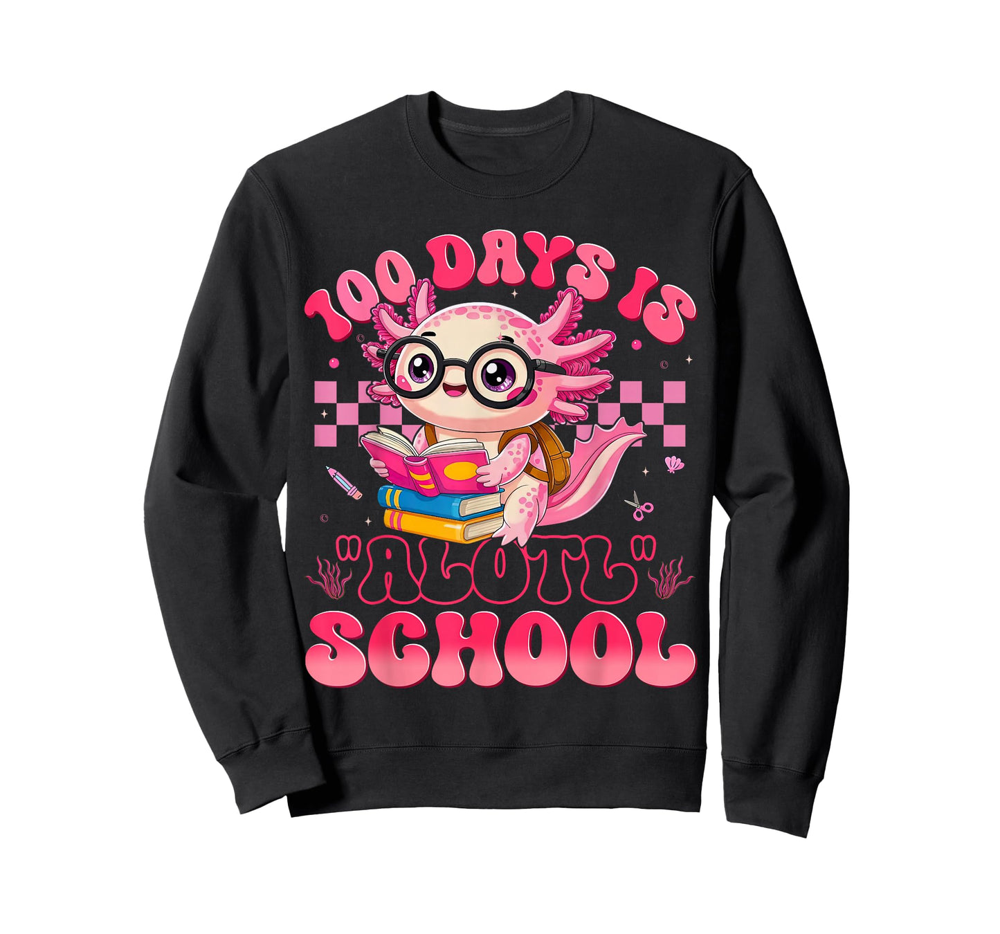 Axolotl 100th Day of School 100 Days is Alotl School Kids T-Shirt