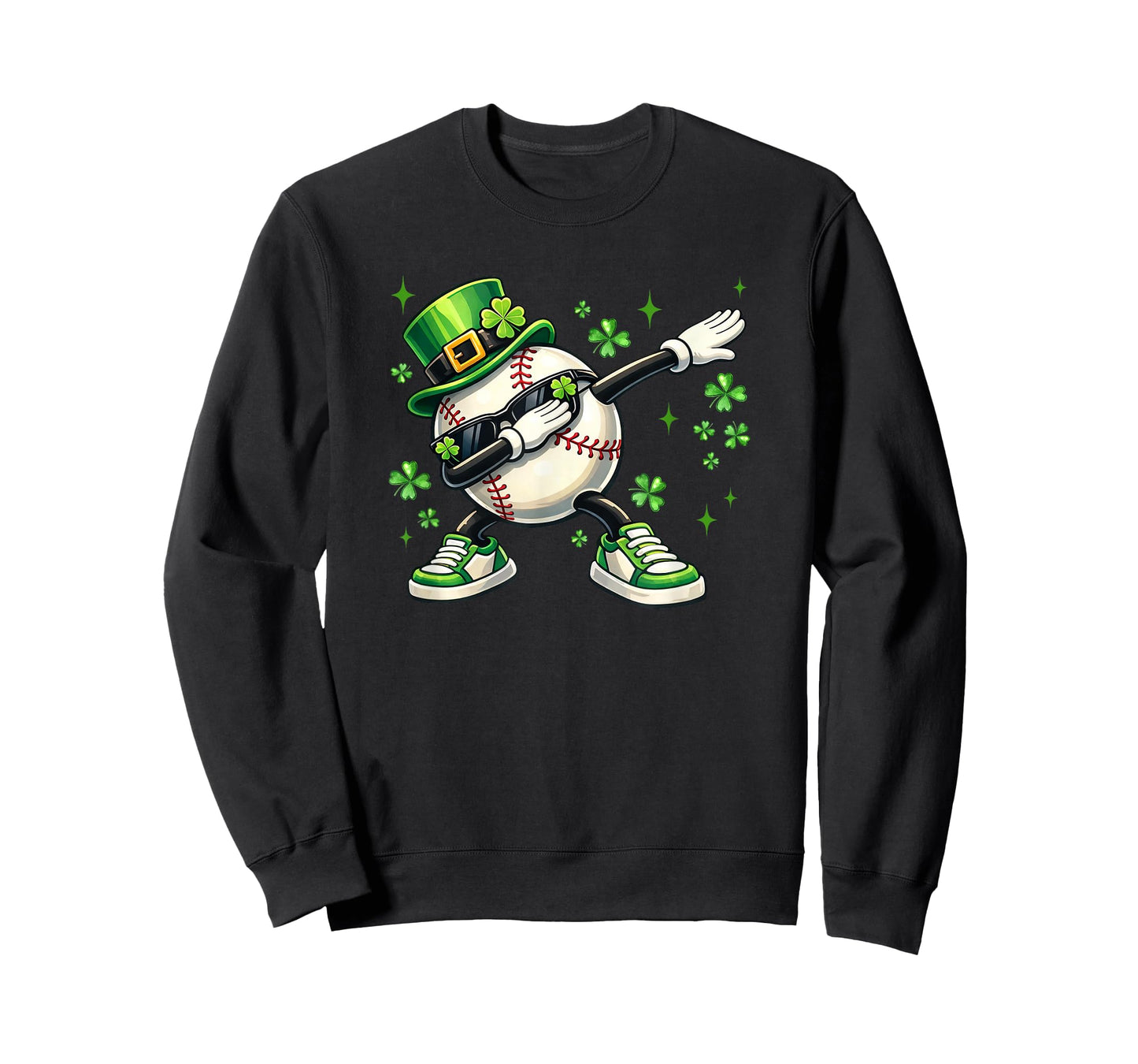 Dabbing Shamrock Baseball St Patrick's Day Kids Boy T-Shirt