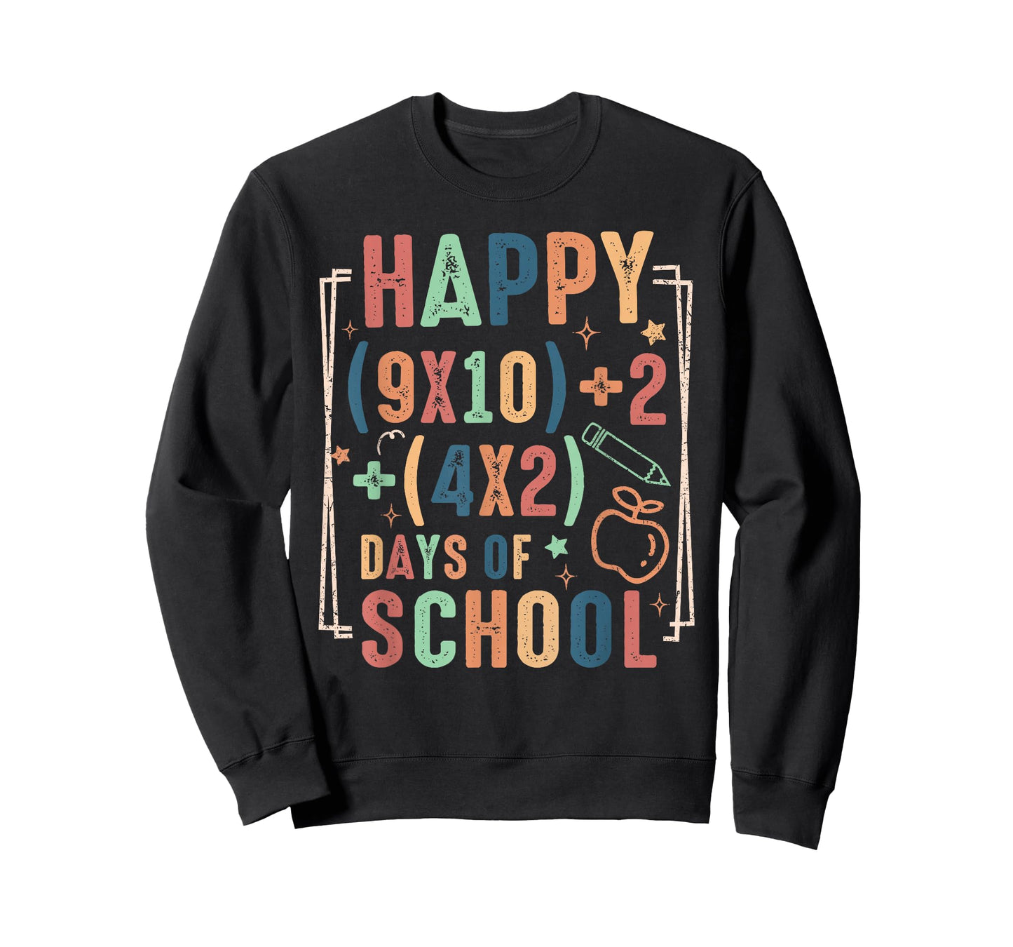 Happy 100 Days School Math Equation 100th Day Teacher Kids T-Shirt
