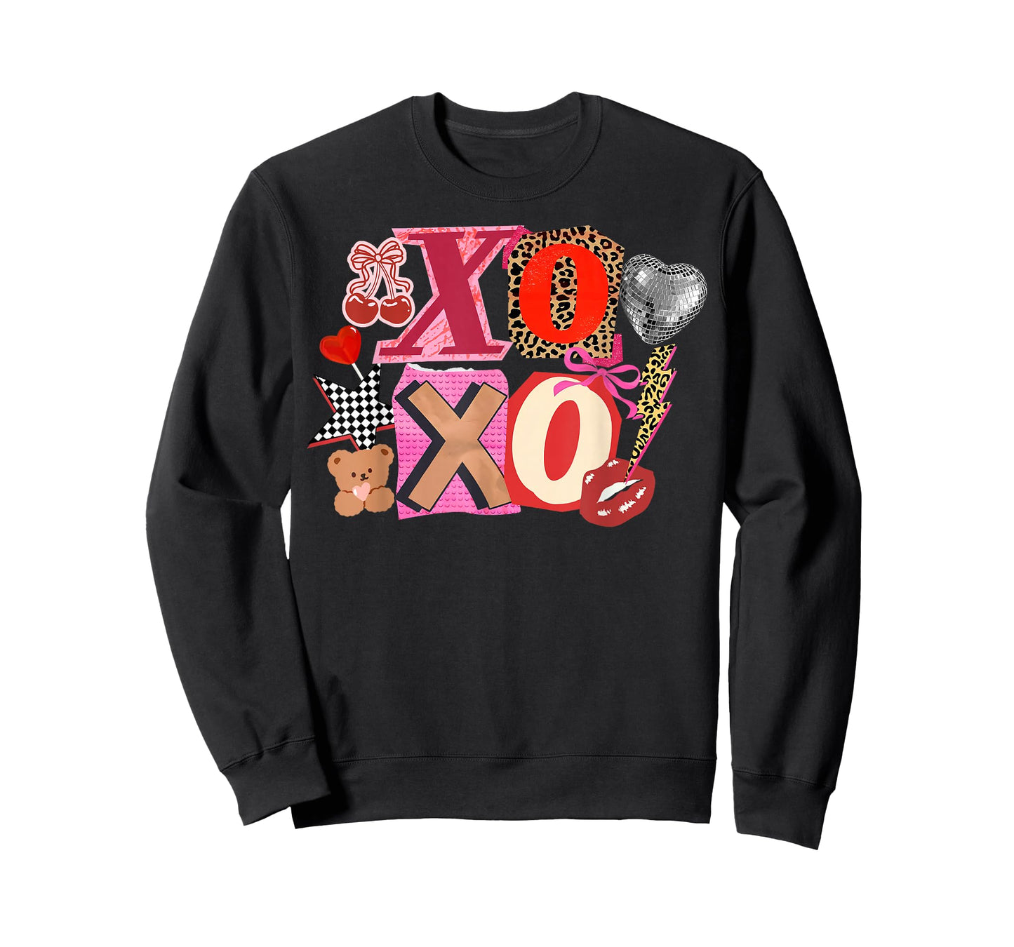 Cute Valentine XOXO Funny Valentine Hearts Lover Girl Women T-Shirt