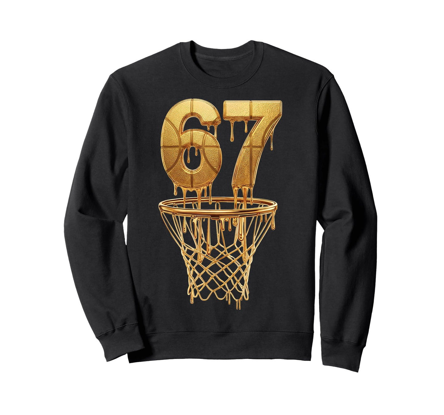 67 Gold Drip Basketball 6 7 Six Seven Meme Gen Alpha Slang T-Shirt