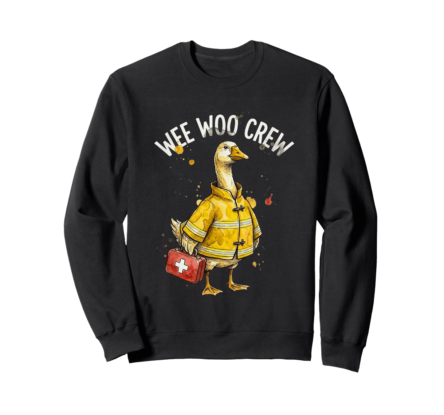 Funny Wee Woo Crew Goose EMT Paramedic Firefighter Men Kids T-Shirt