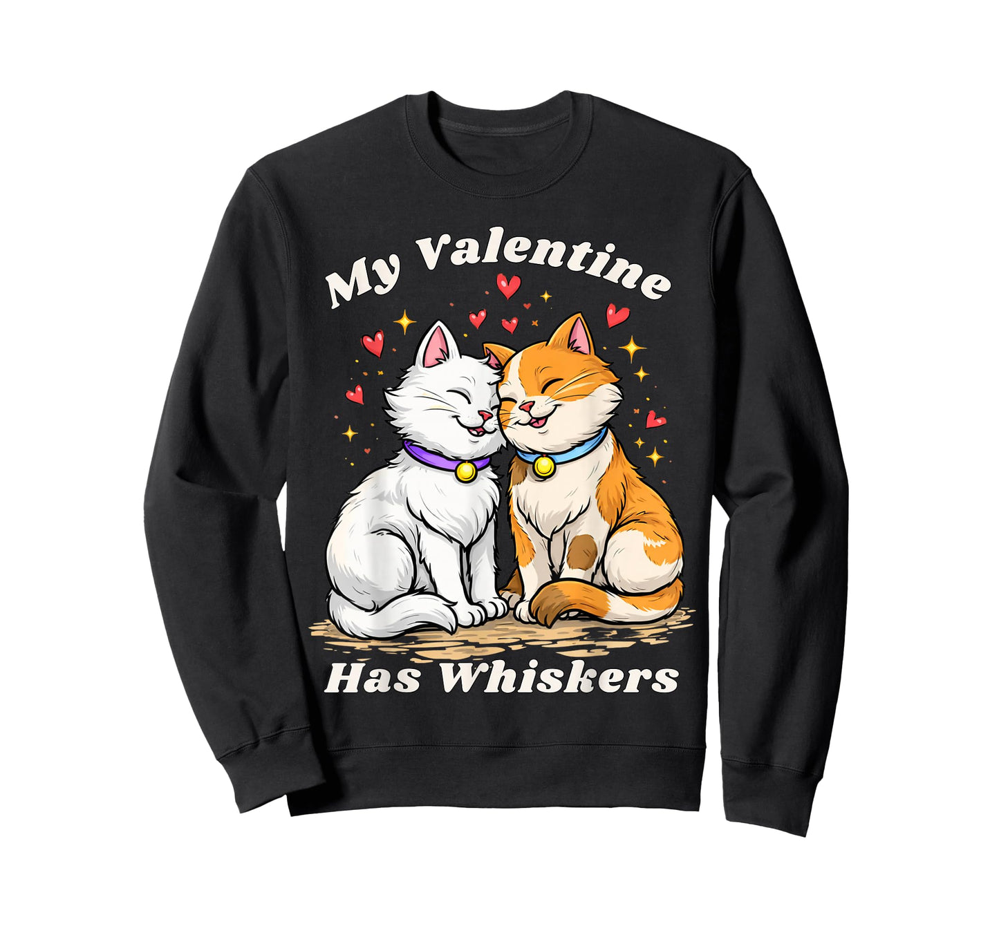 My Valentine Has Whiskers Cat Lover Valentine Gifts T-Shirt