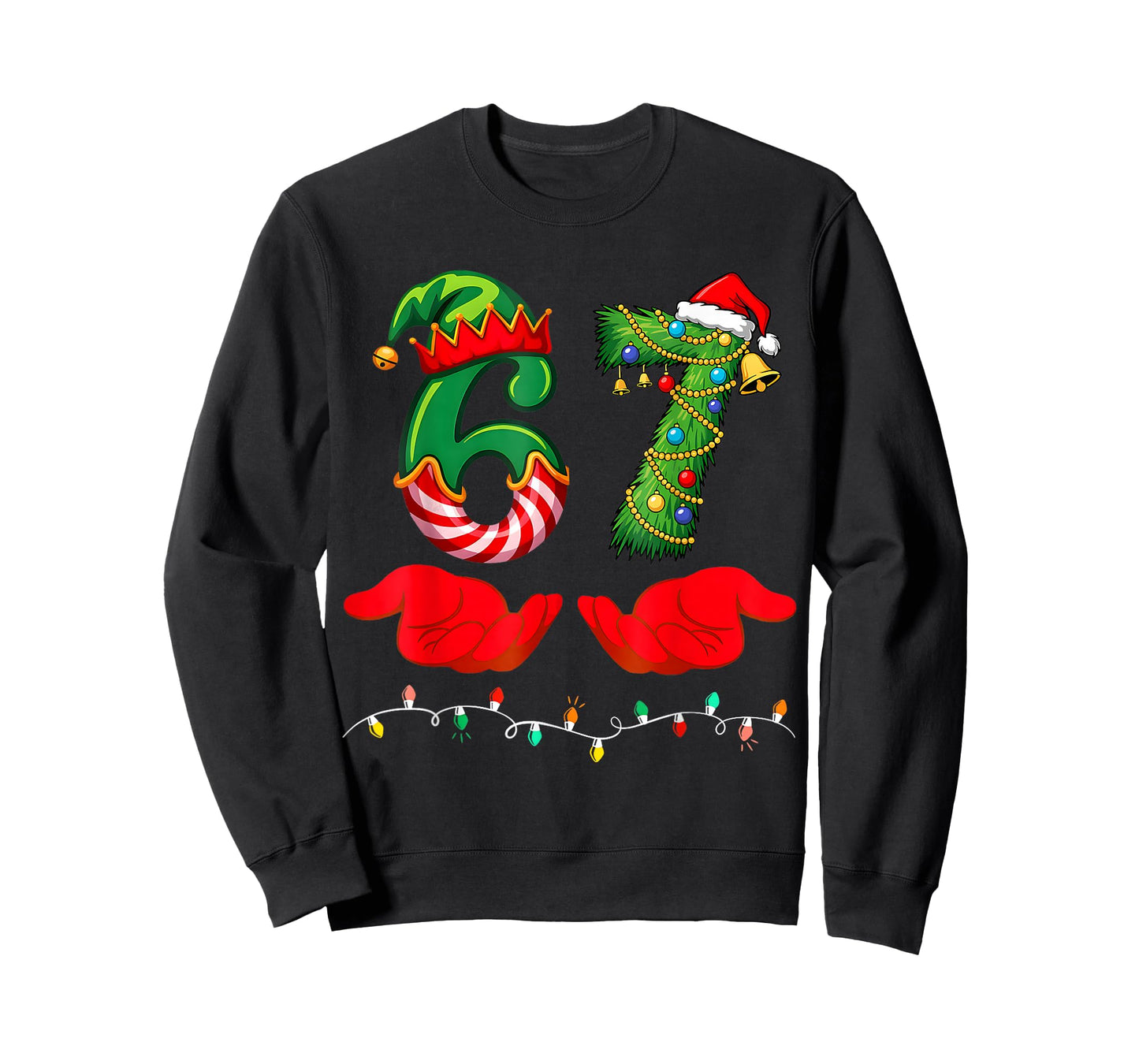 67 Christmas 6 7 Meme Pajamas Holiday Gen Alpha Slang T-Shirt