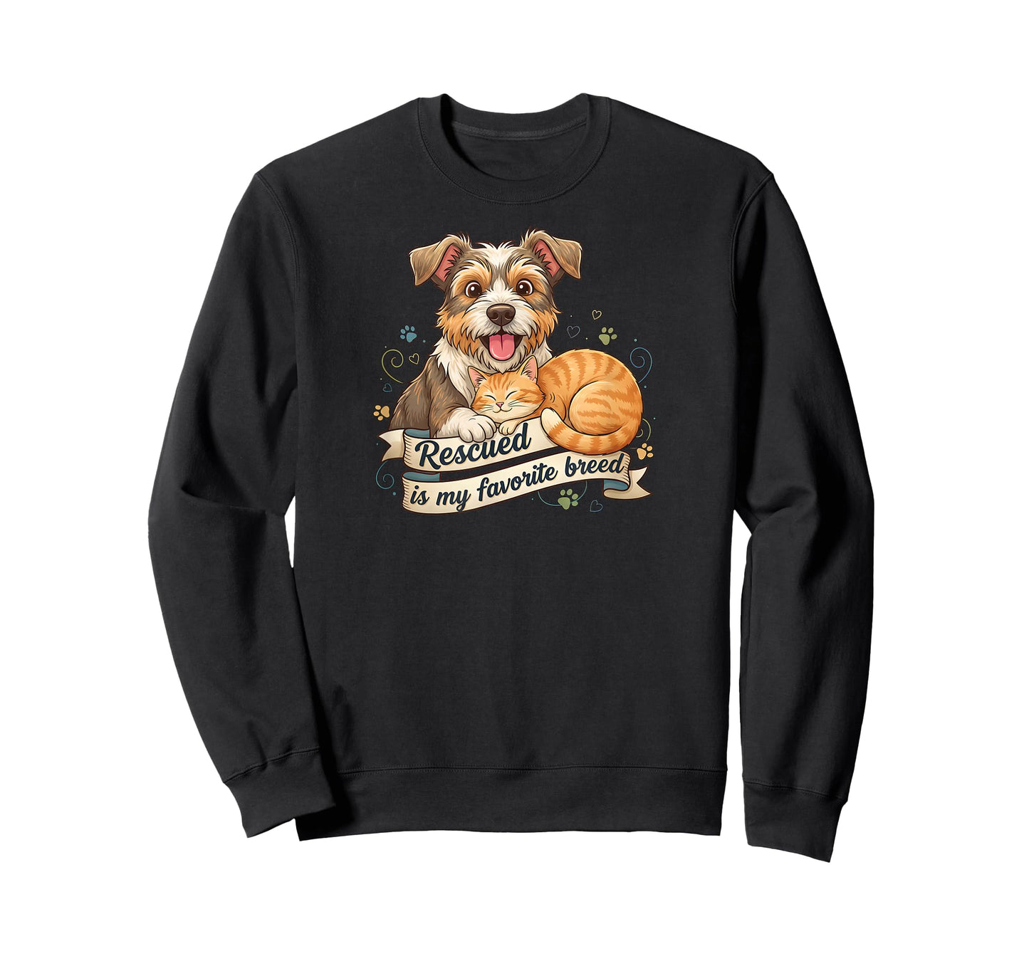 Rescued is My Favorite Breed Dog Cat Pet Adoption T-Shirt