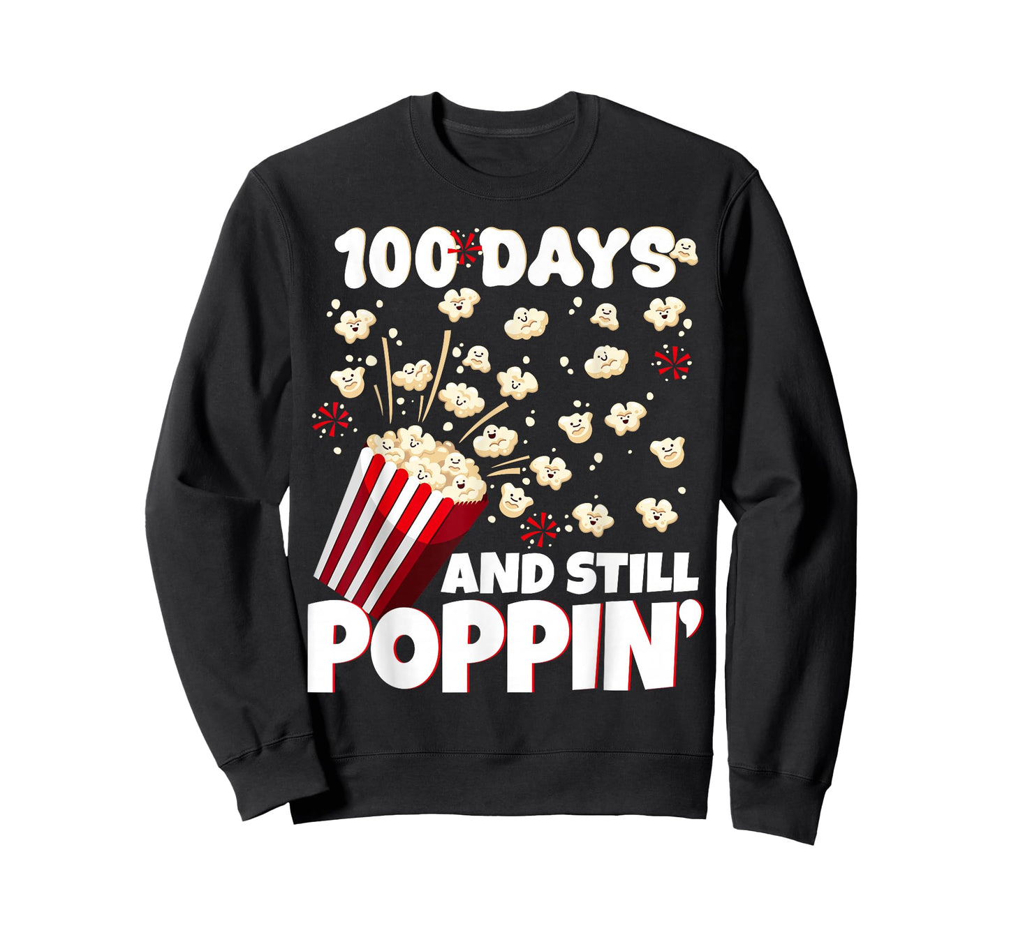 100th Day of School 100 Days and Still Poppin Kids Popcorn T-Shirt