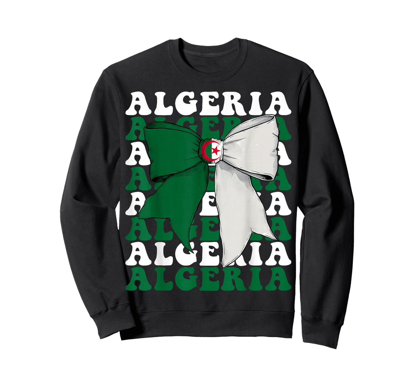 Algeria Algerian Pride Coquette Bow Flag T-Shirt