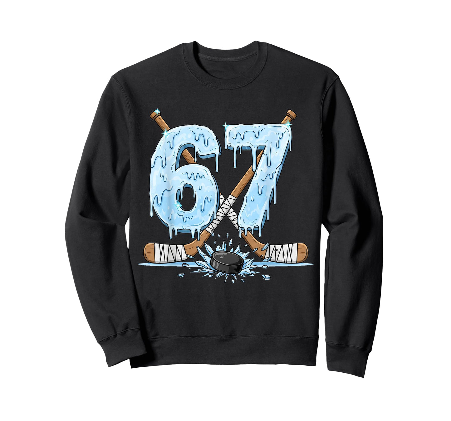 67 Hockey Drip Number Funny Meme Style Boys Graphics T-Shirt