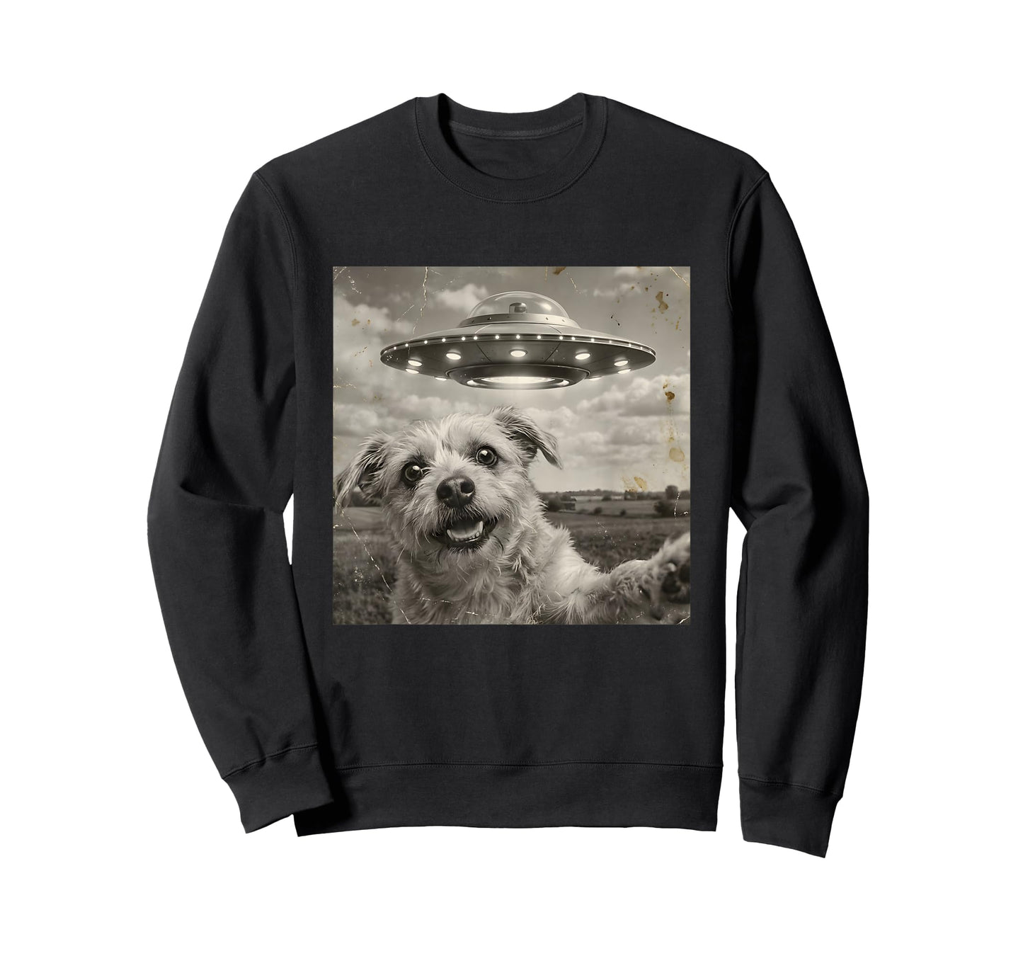 Funny Dog UFO Alien Abduction - Conspiracy Theorist Gift T-Shirt
