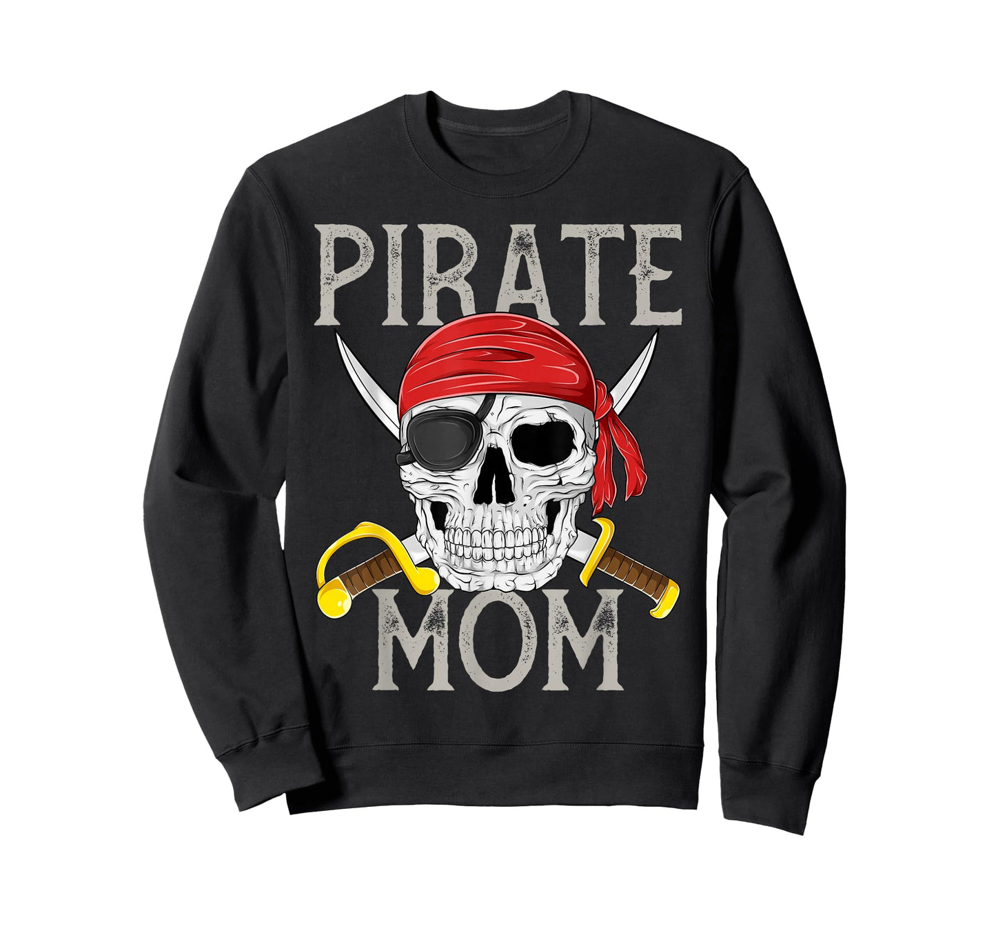 Pirate Mom Jolly Roger Flag Skull Family Pirates T-Shirt