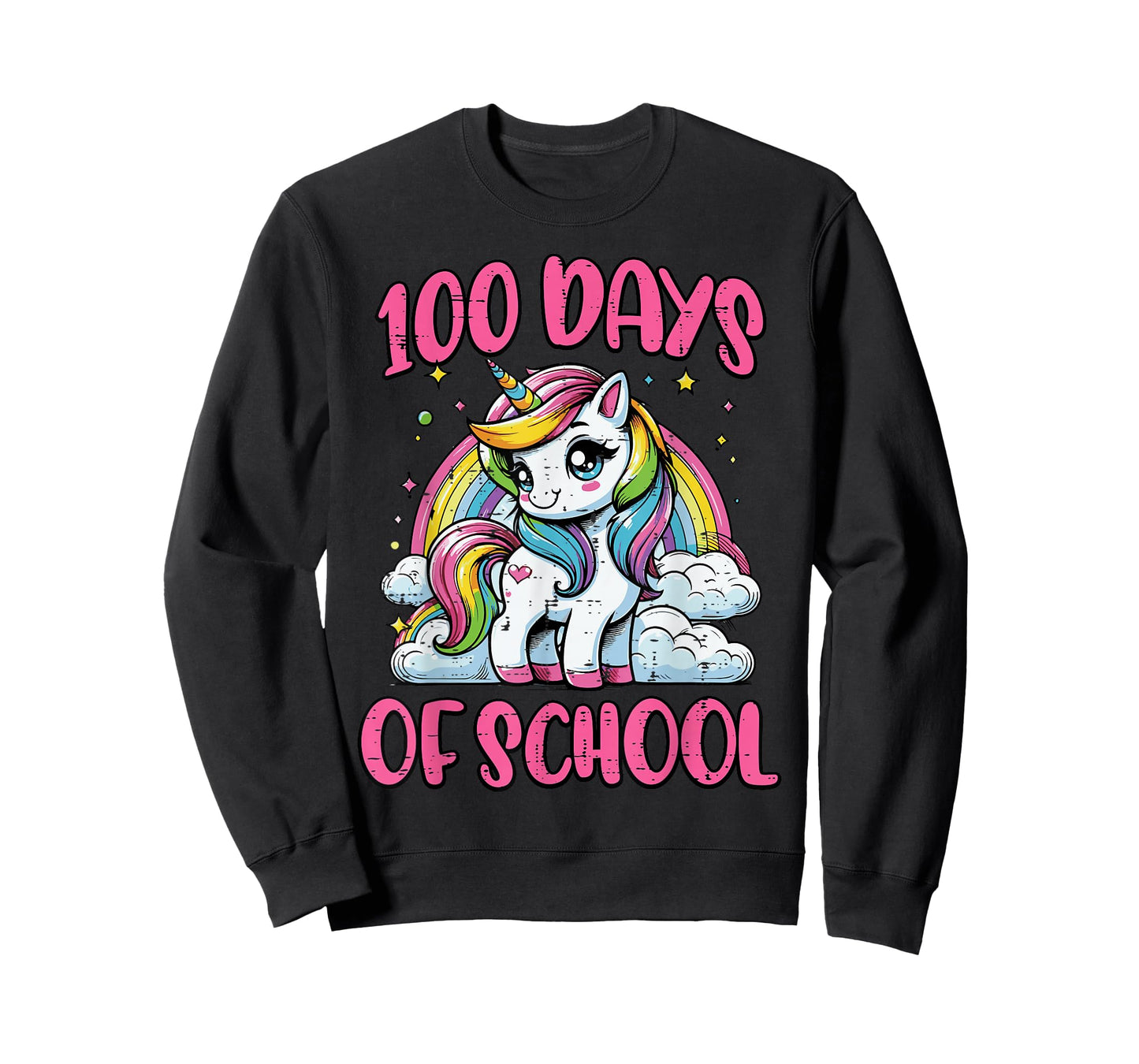 100 Days of School Unicorn Cute 100th Day Girls Kids Toddler T-Shirt