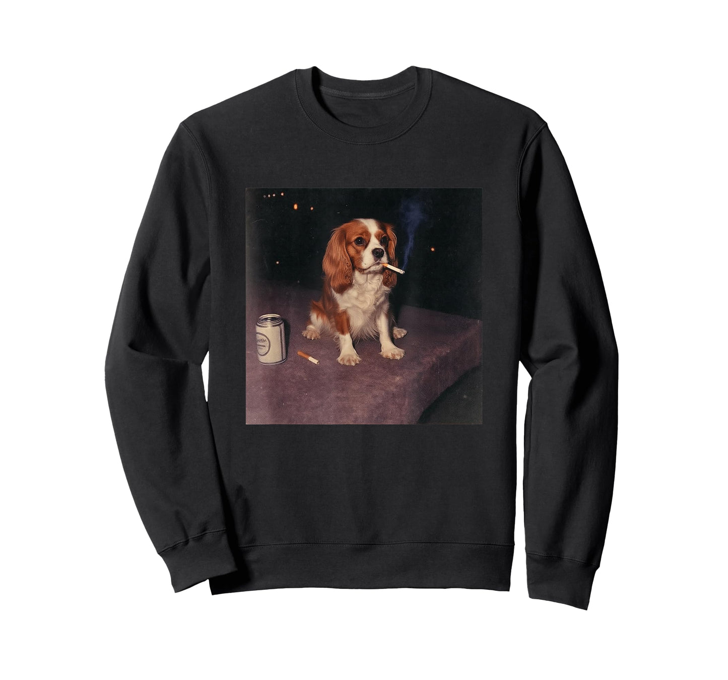 Smoking Cavalier King Charles Cigarette Spaniel Beer Gen Z T-Shirt