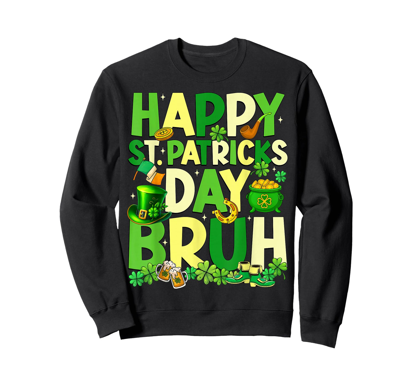 Happy St Patricks Day Bruh Saint Patrick's Day Boys Kids T-Shirt