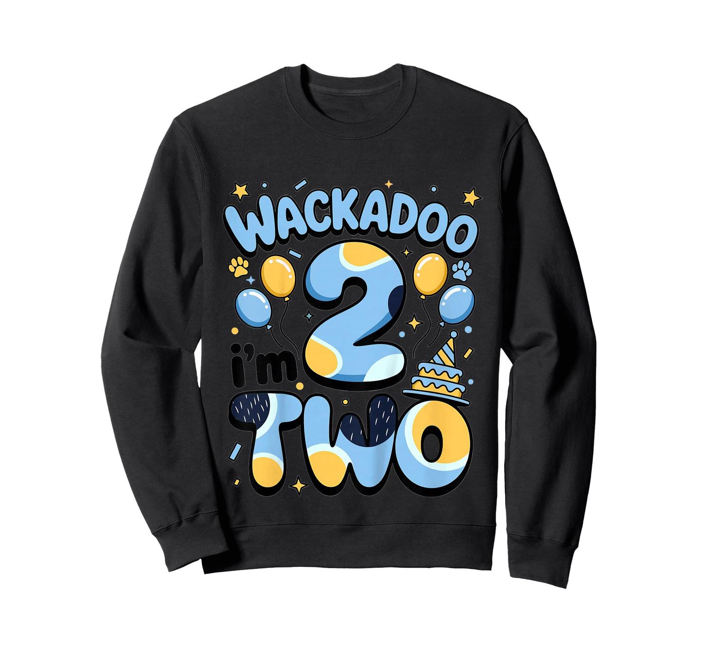 Wackadoo I'm Two 2nd Birthday Boy Toddler 2 Year Dog Lover T-Shirt