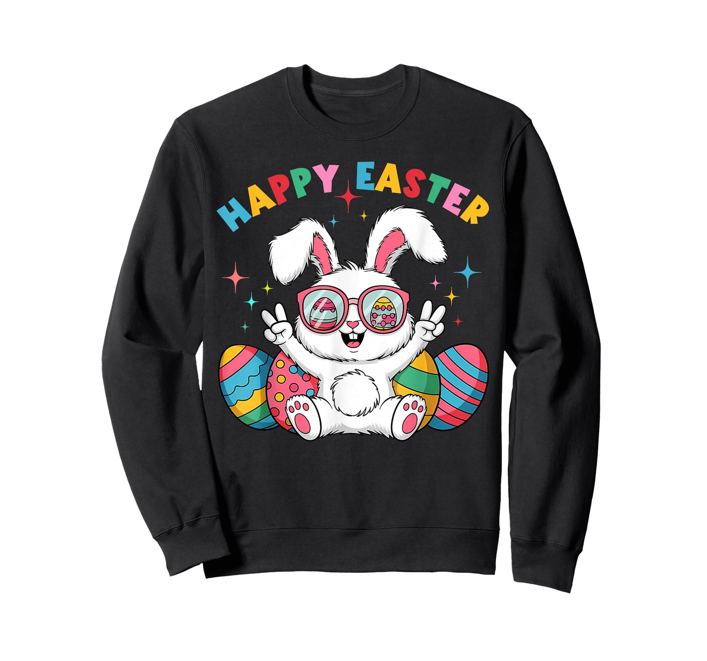 Kids Easter Cute Bunny Egg Happy Easter Day Kids Girls Boys T-Shirt