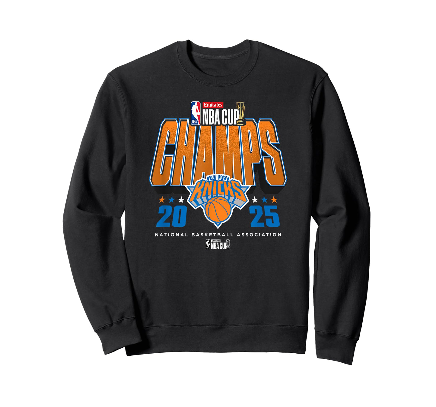 NBA Official Emirates Cup 2025 Champs New York Knicks T-Shirt