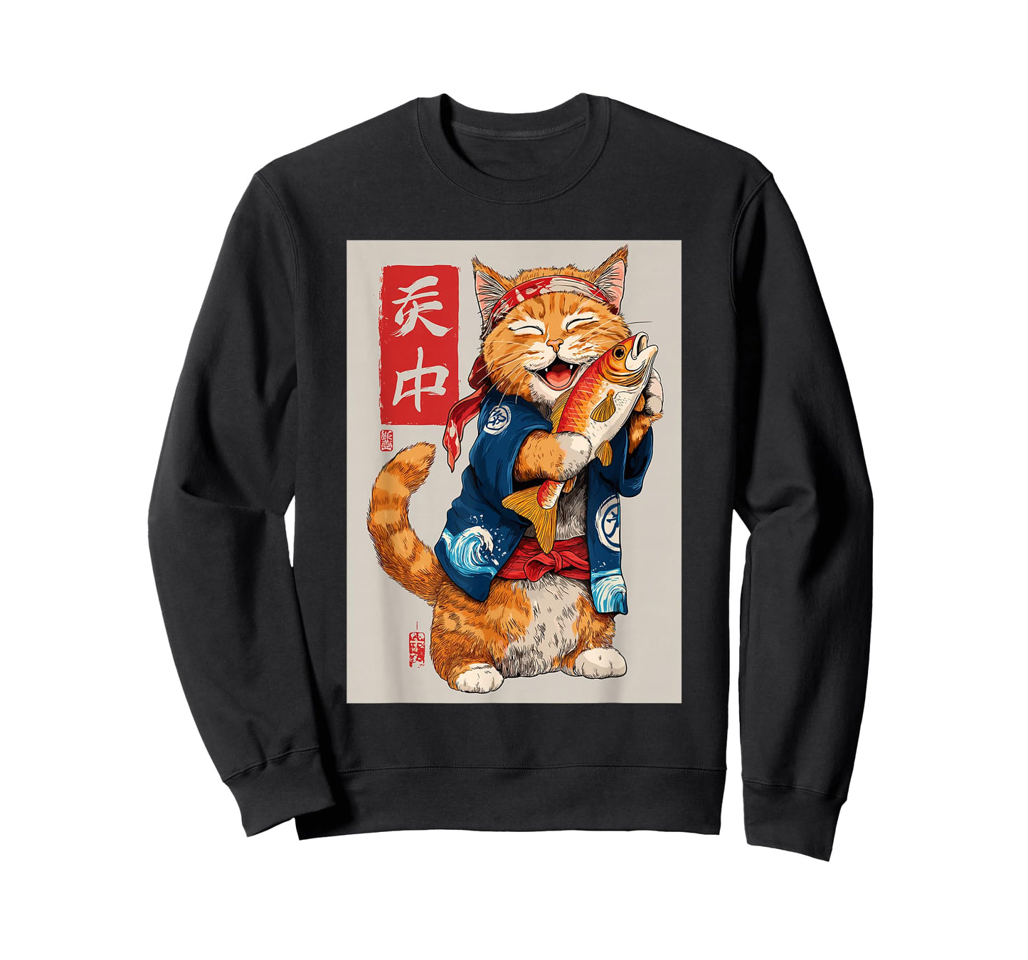 Cute Cat Sushi Japanese Food Anime Graphic Tees Men Women T-Shirt