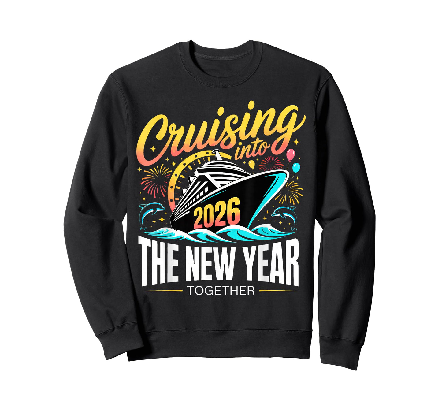 Cruising Into The New Year 2026 Matching Family Cruise Party T-Shirt