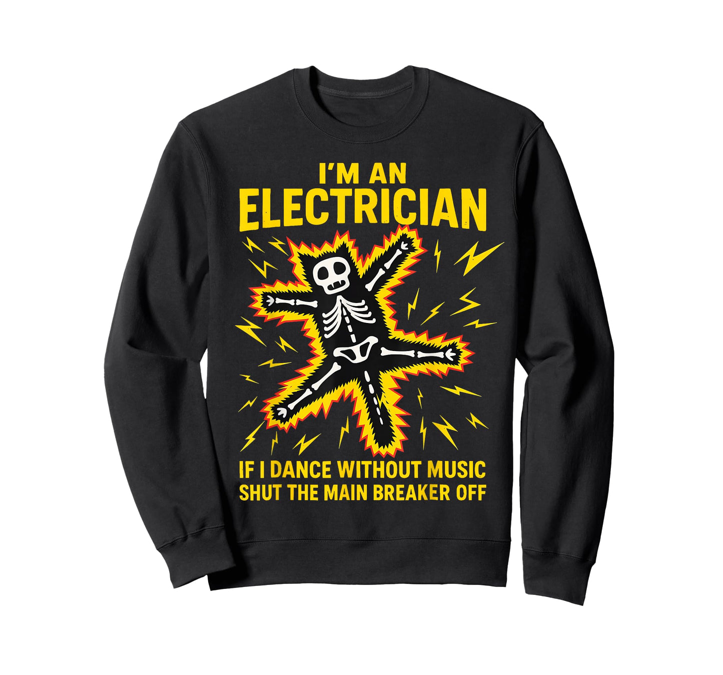 I'm an Electrician If I Dance Without Music Fun Skeleton Cat T-Shirt
