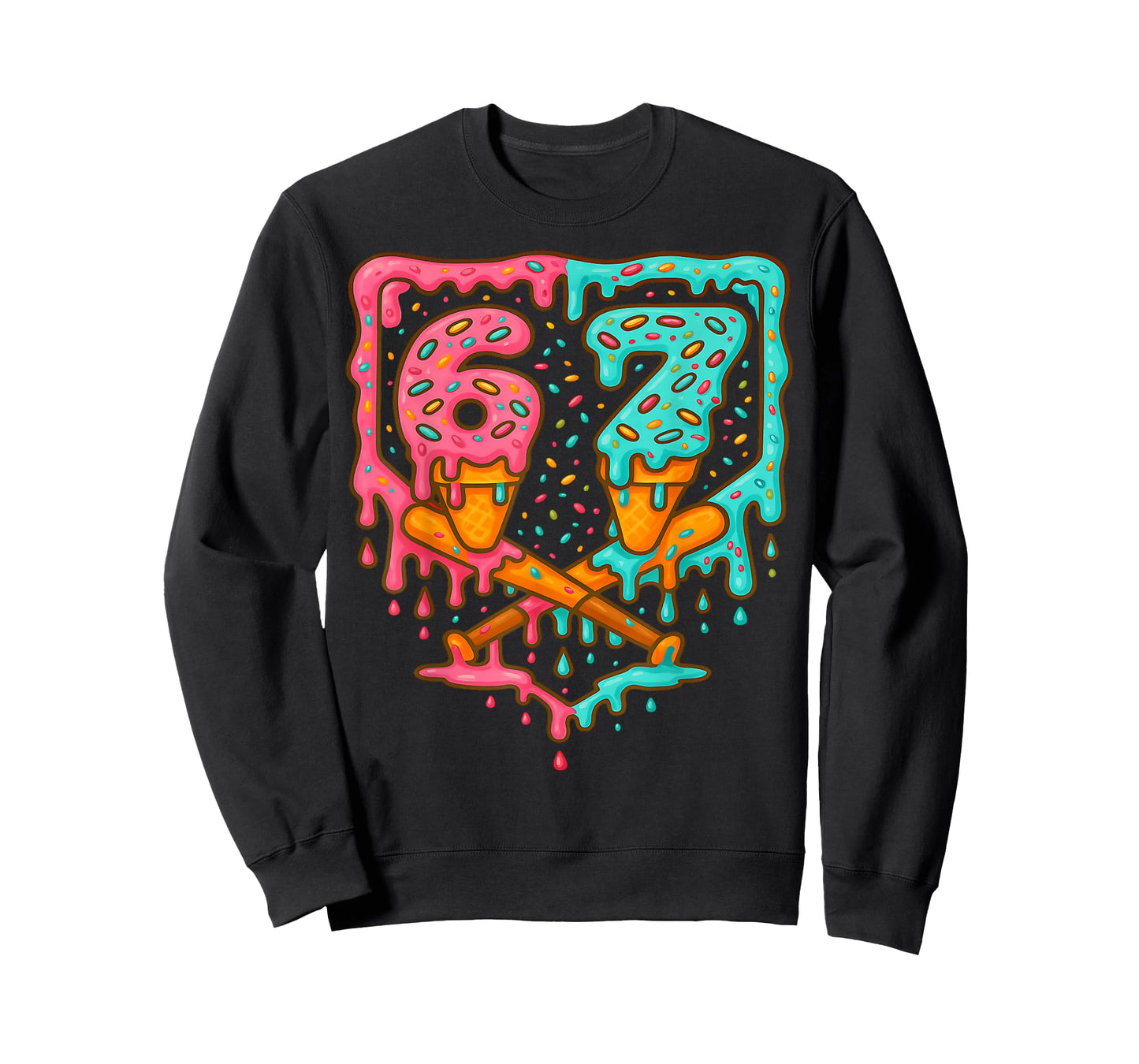 Baseball Drip Ice Cream 67 Baseball Lifestyle 101 T-Shirt