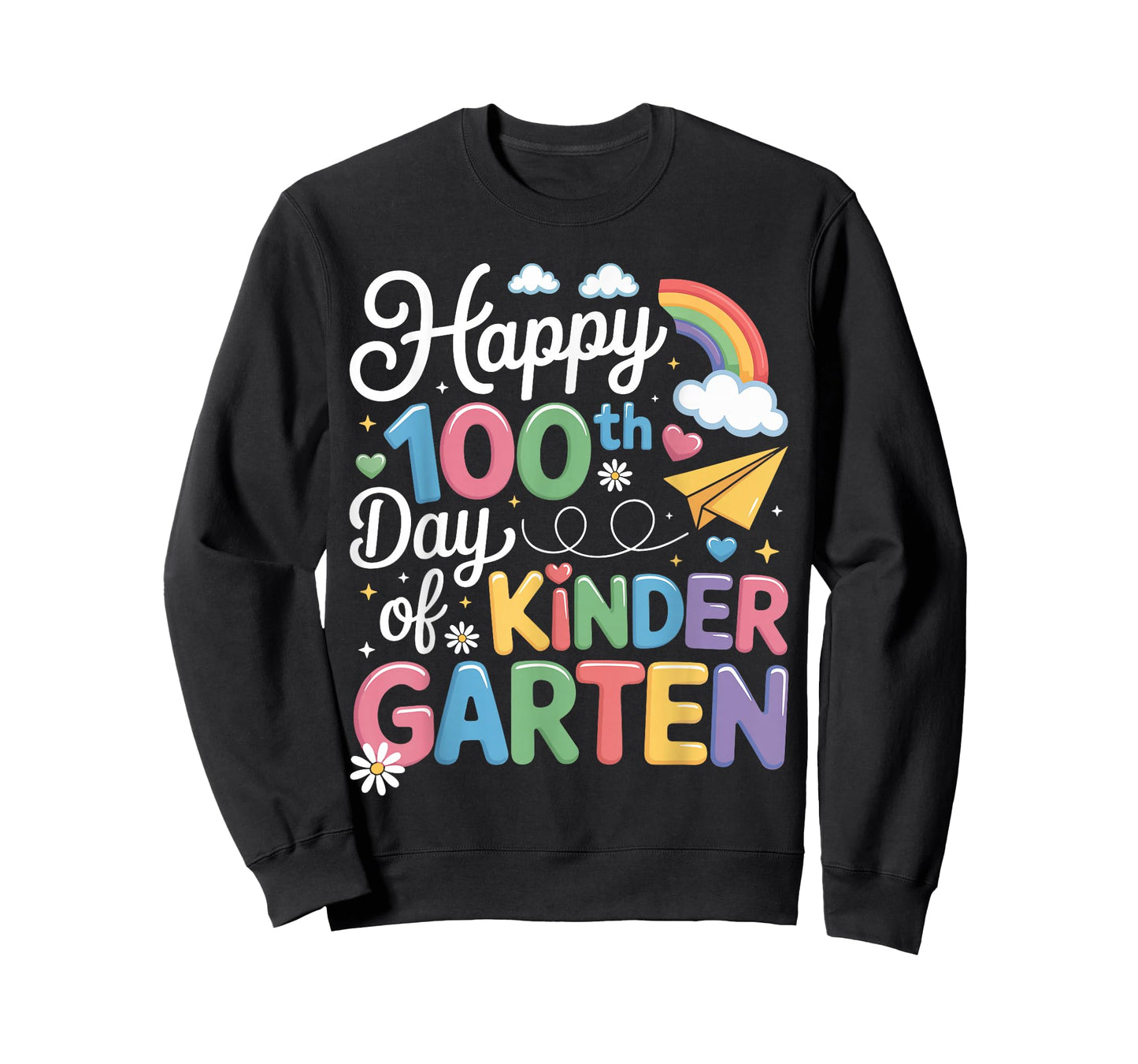 Happy 100th Day of Kindergarten Teachers Boys Girls 100 Days T-Shirt