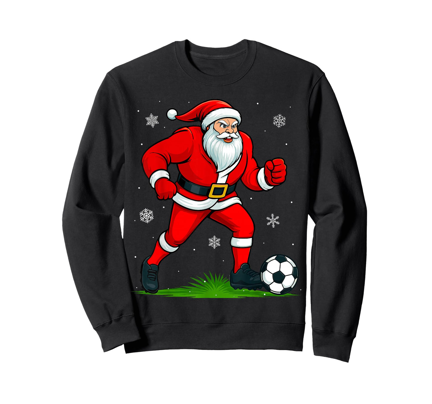 Santa Playing Soccer Xmas Funny Christmas Soccer Santa T-Shirt
