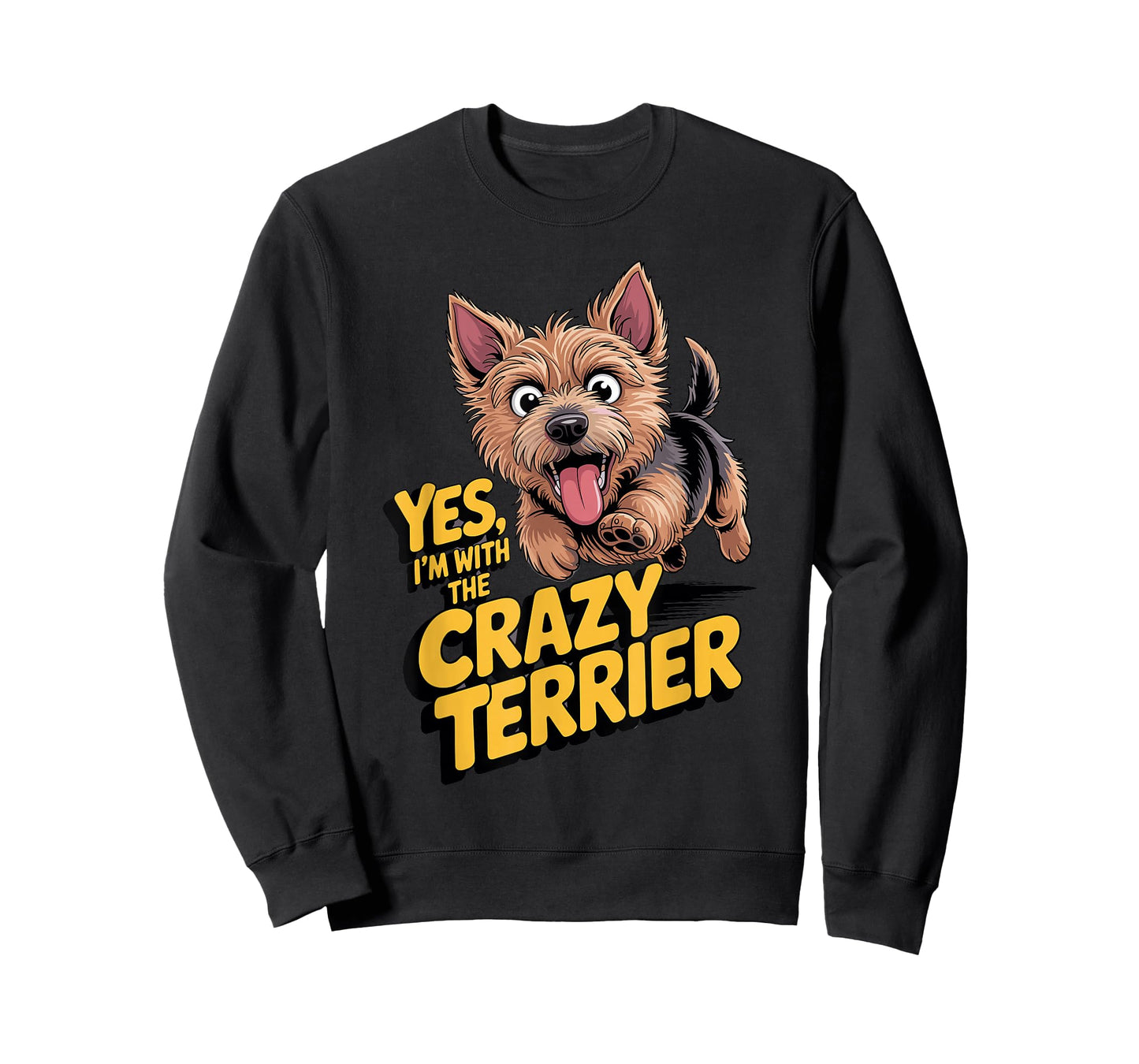 Cartoon Pet Dog Breed I'm with The Crazy Australian Terrier T-Shirt