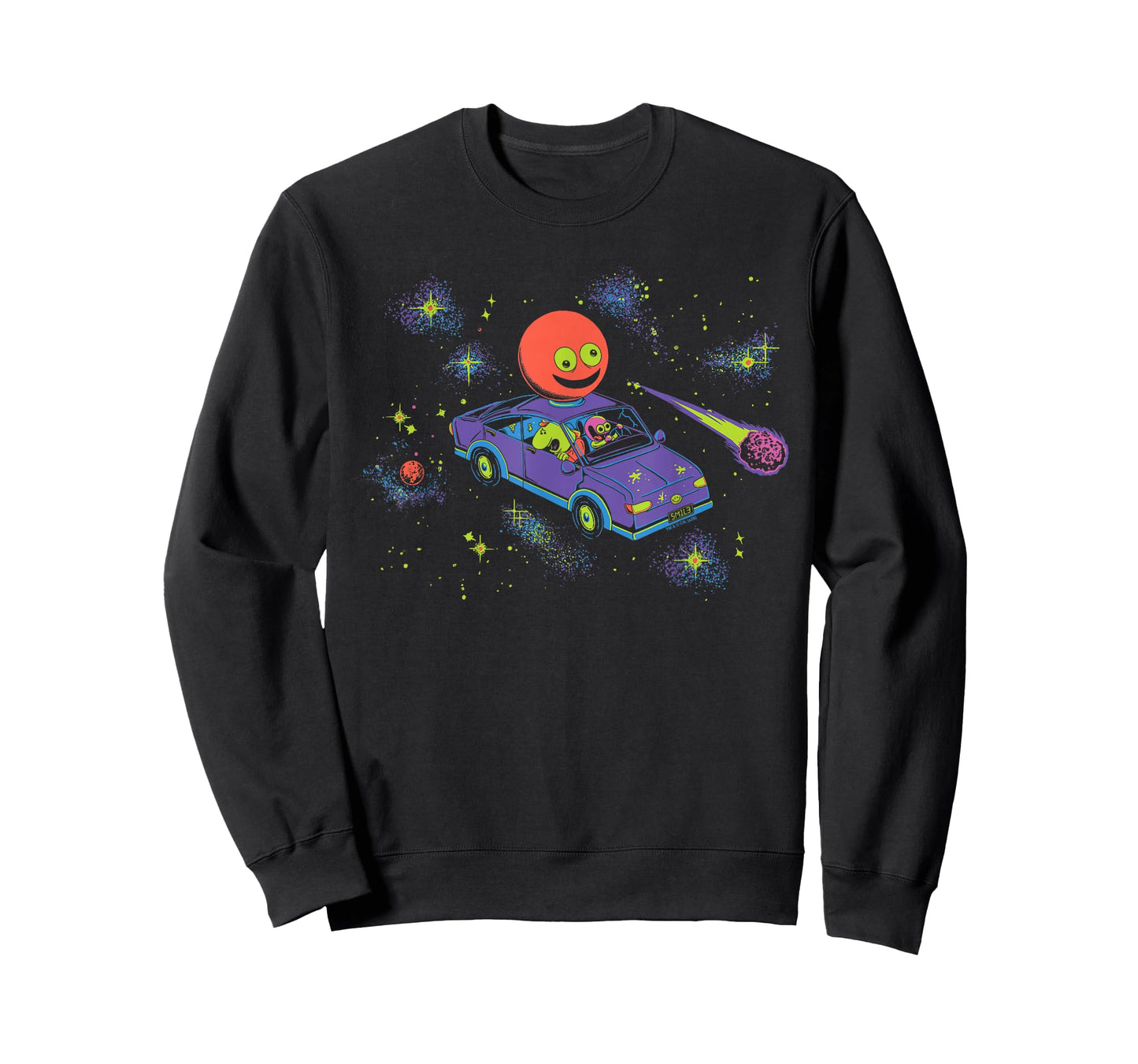 Smiling Friends Space Car Charlie and PIM Funny Cartoon T-Shirt