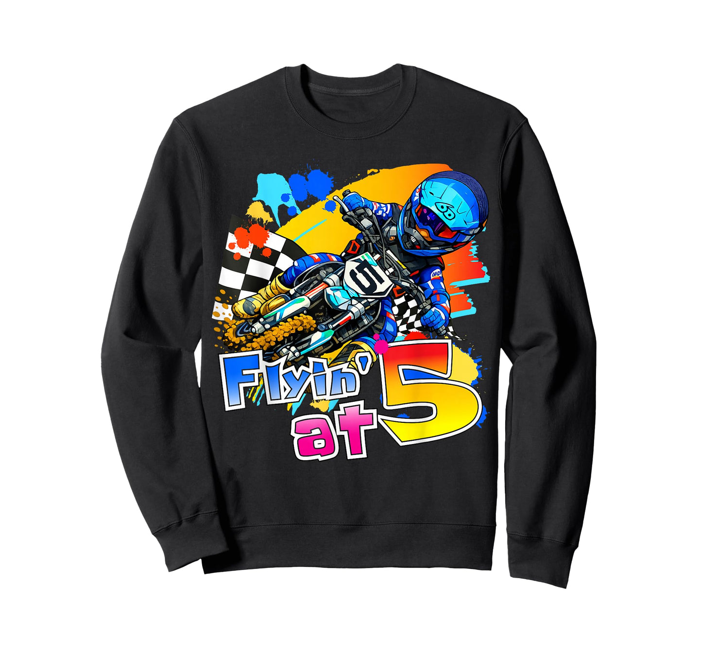 5 Year Old Dirt Bike Motocross Racing 5th Birthday T-Shirt