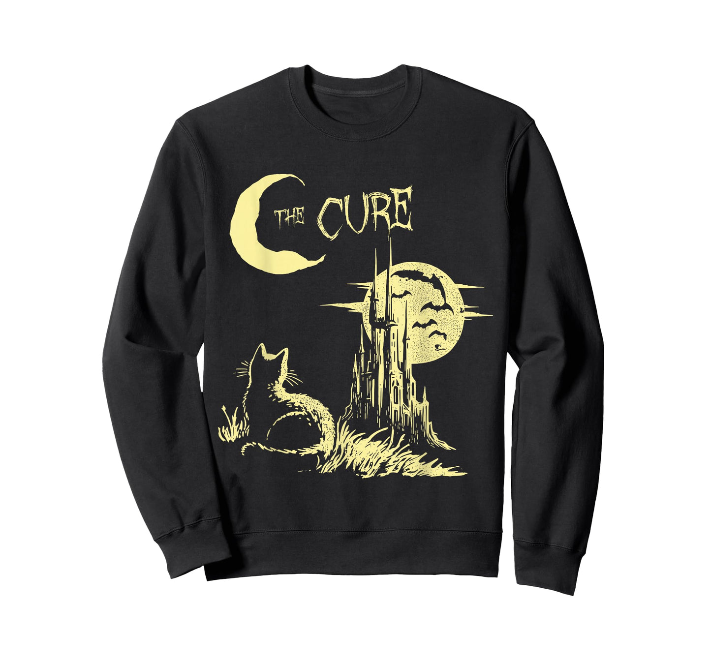 Retro The Cure Cat Gothic Cat Lover Men Women Kids T-Shirt