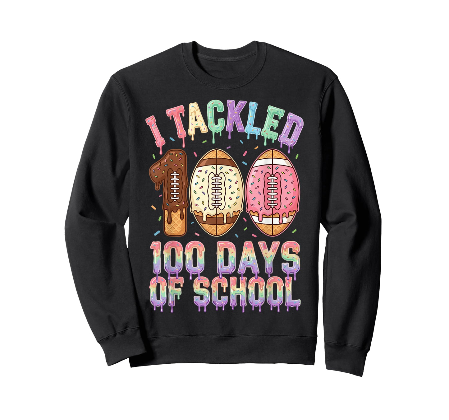 I Tackled 100 Days of School Football 100th Day for Boys T-Shirt