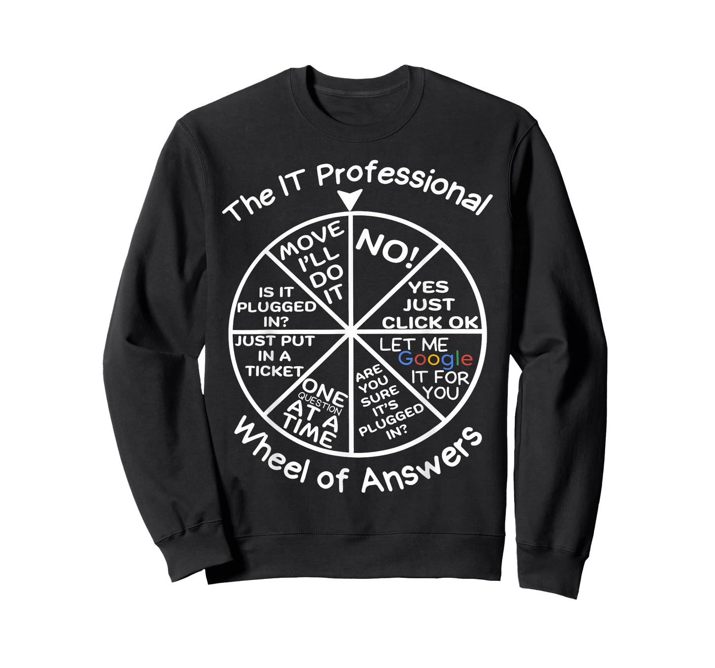 IT Professional Wheel of Answers Technical Supporter Coder T-Shirt