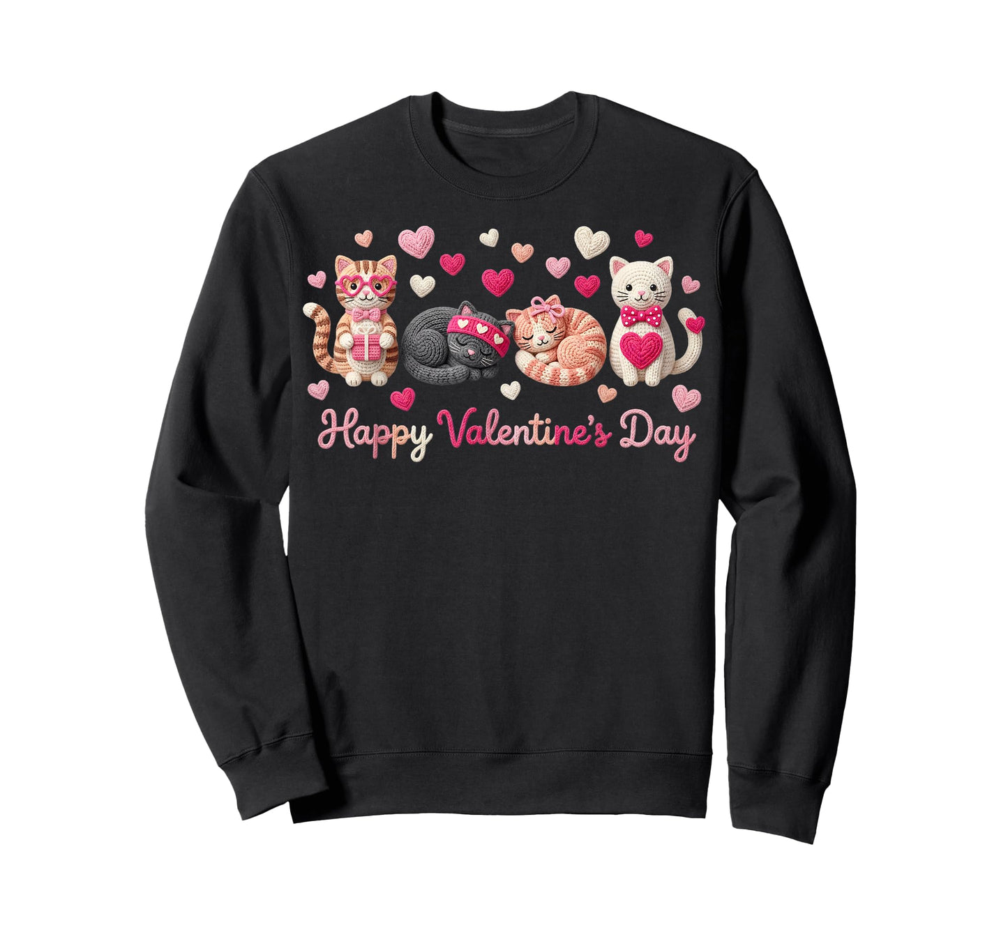 Cute Cats Happy Valentine Kitten Lover Holiday T-Shirt