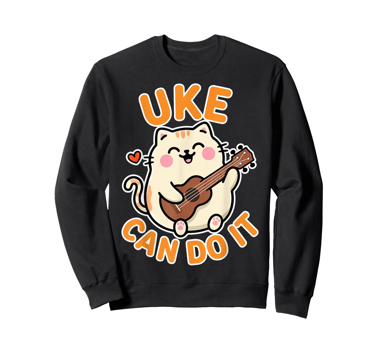 Uke Can Do It - Cat and Uke Lover Ukulele Player Gifts T-Shirt