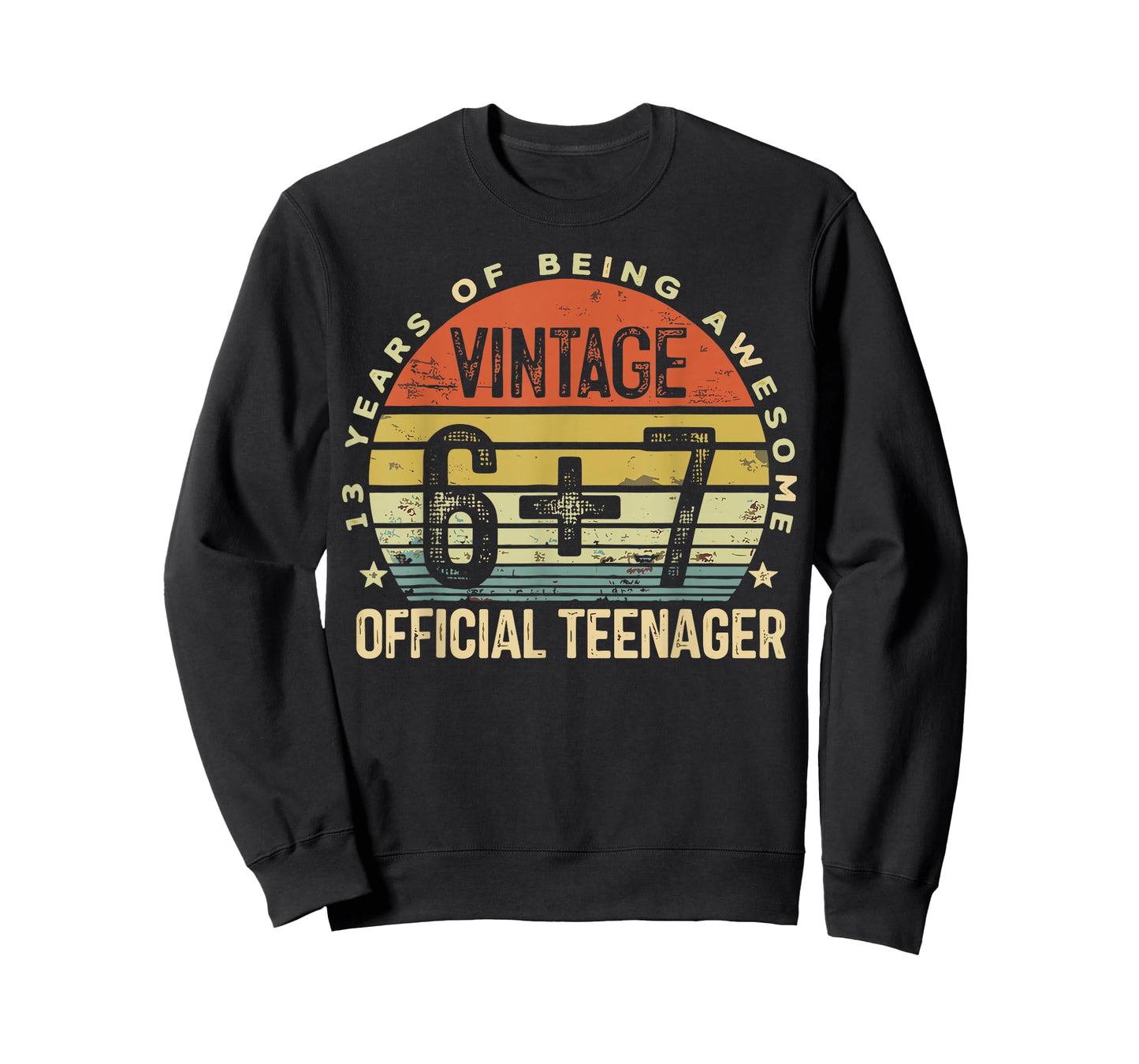 Vintage 2013 Official Teenager 6+7 Years of Being Awesome T-Shirt