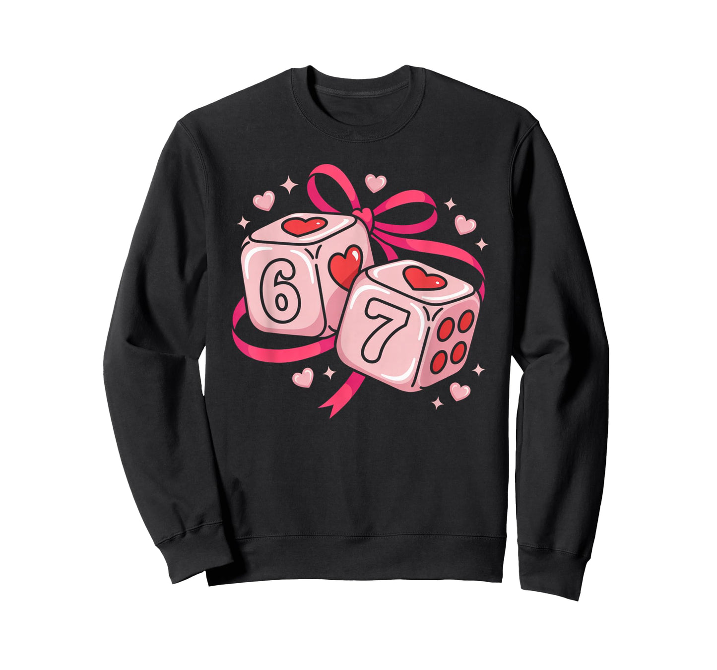 67 Dice Valentine’s Day Six Seven Hearts 6-7 Meme T-Shirt