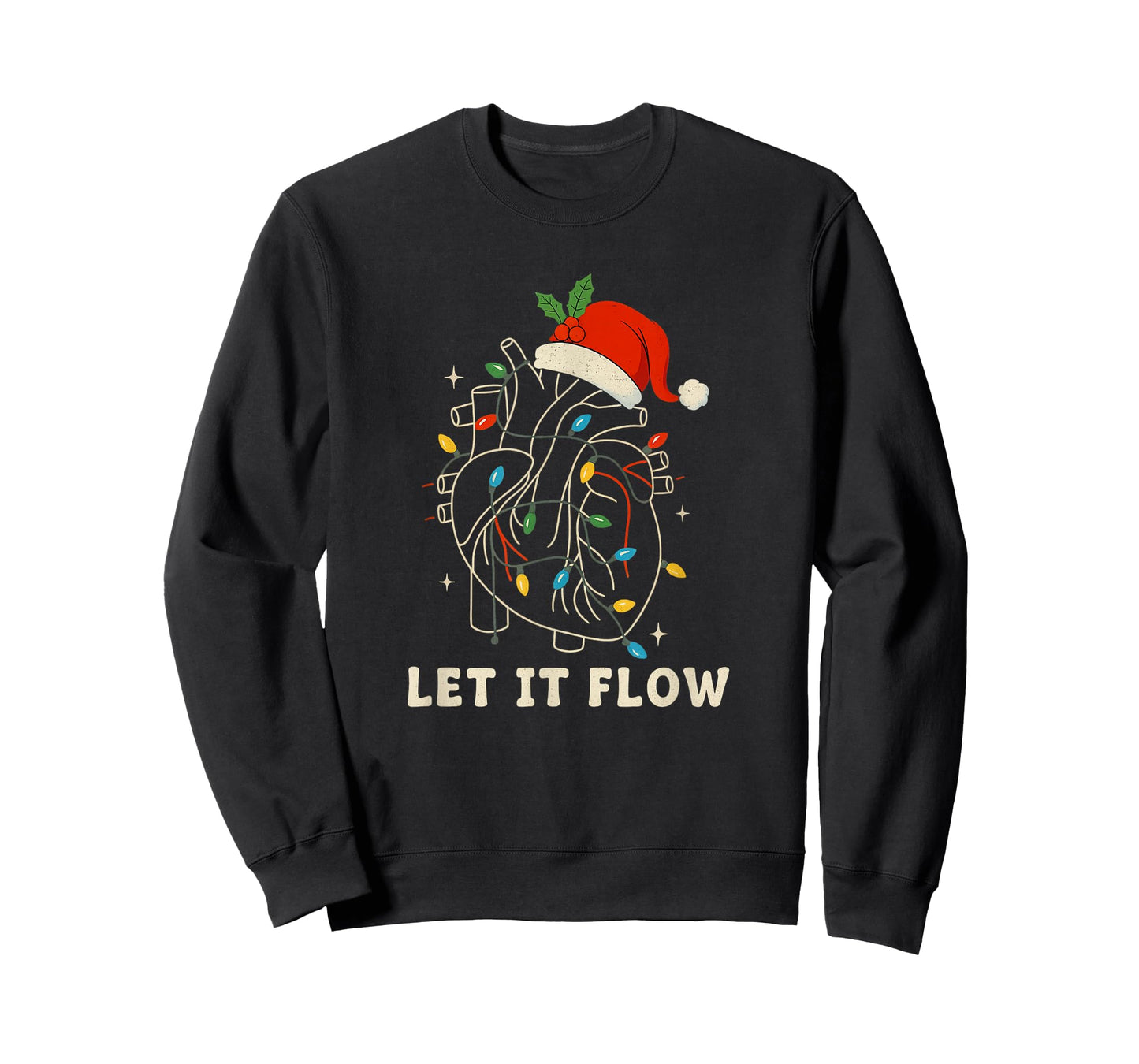 Let It Flow Funny Anatomical Heart Christmas, Medical T-Shirt
