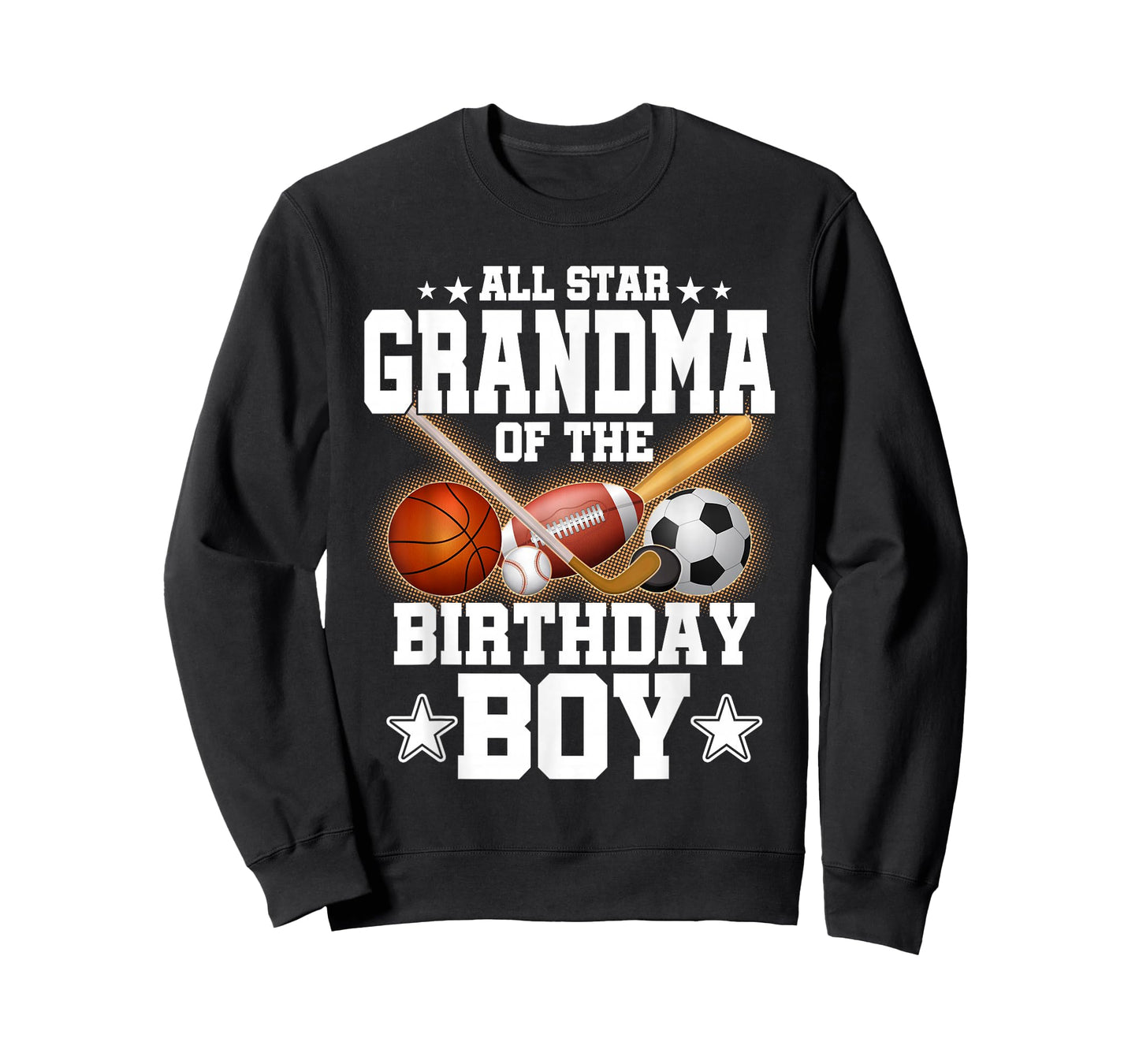 All Star Grandma of The Birthday Boy Basketball Soccer T-Shirt