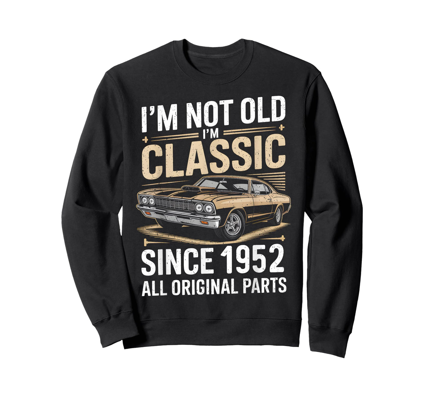 Funny 74th Birthday Classic Vintage Car Men 1952 Birthday T-Shirt