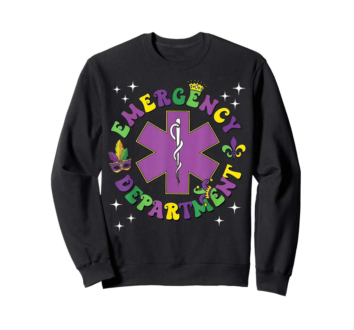 Mardi Gras Emergency Department Nurse New Orleans Nursing T-Shirt