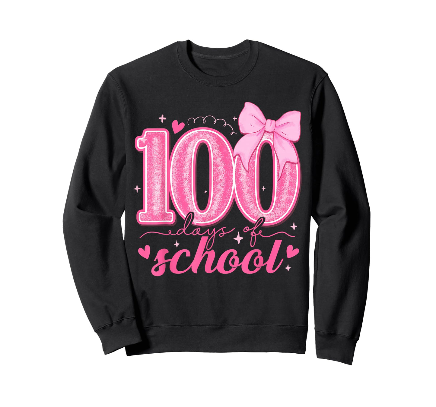 100 Days of School Bow 100th Day of School Teachers Girls T-Shirt