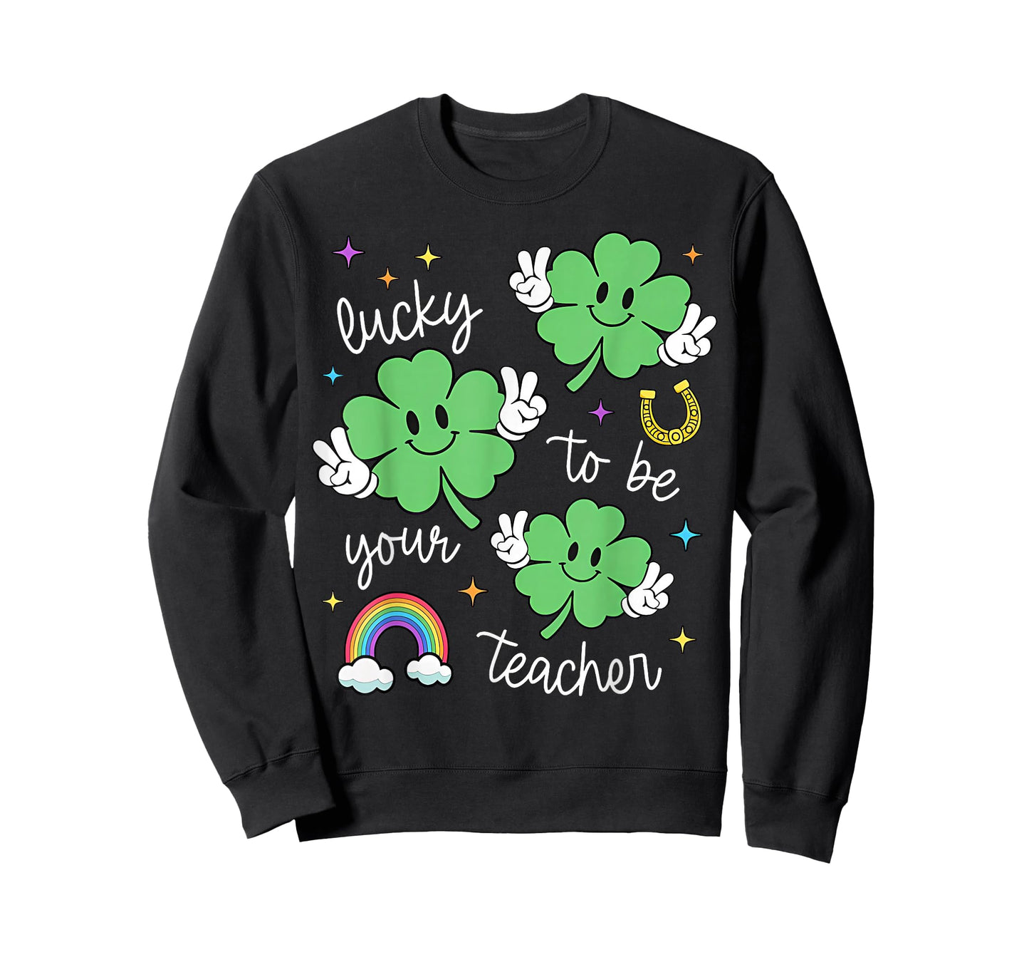 Retro Lucky to Be Your Teacher St Patrick's Day Shamrock T-Shirt