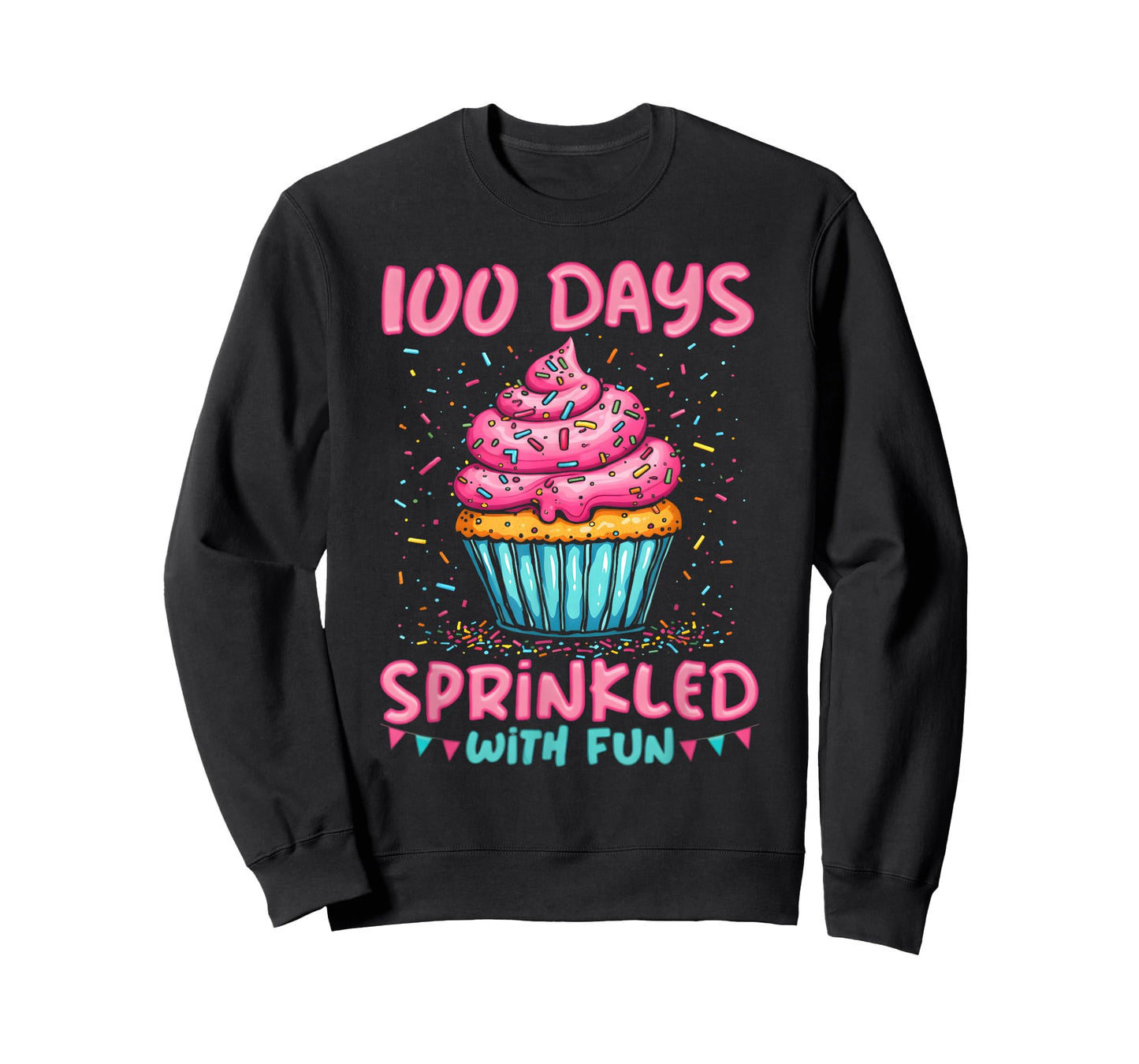 100 Days Sprinkled with Fun Cupcake 100th Day of School Girl T-Shirt