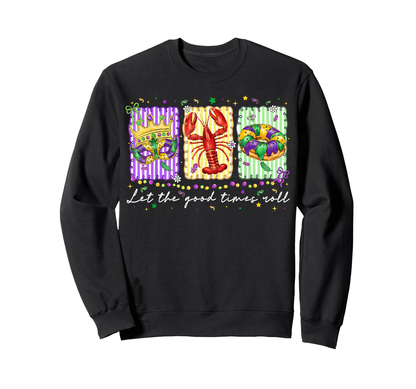 Let The Good Times Roll Preppy Mardi Gras Women Girl Kid T-Shirt