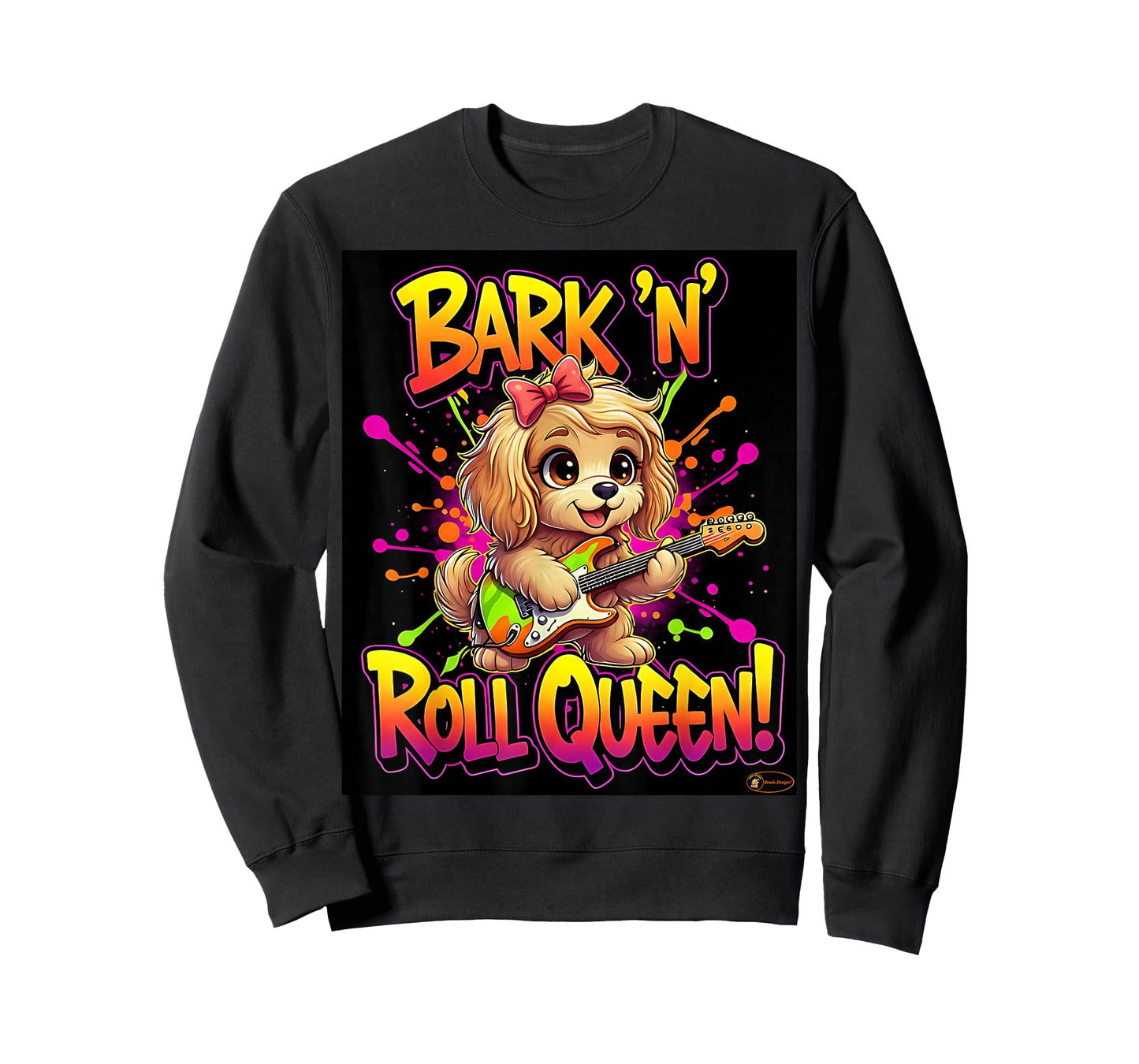 Cute Puppy Playing Guitar - Funny Music Lover Design T-Shirt