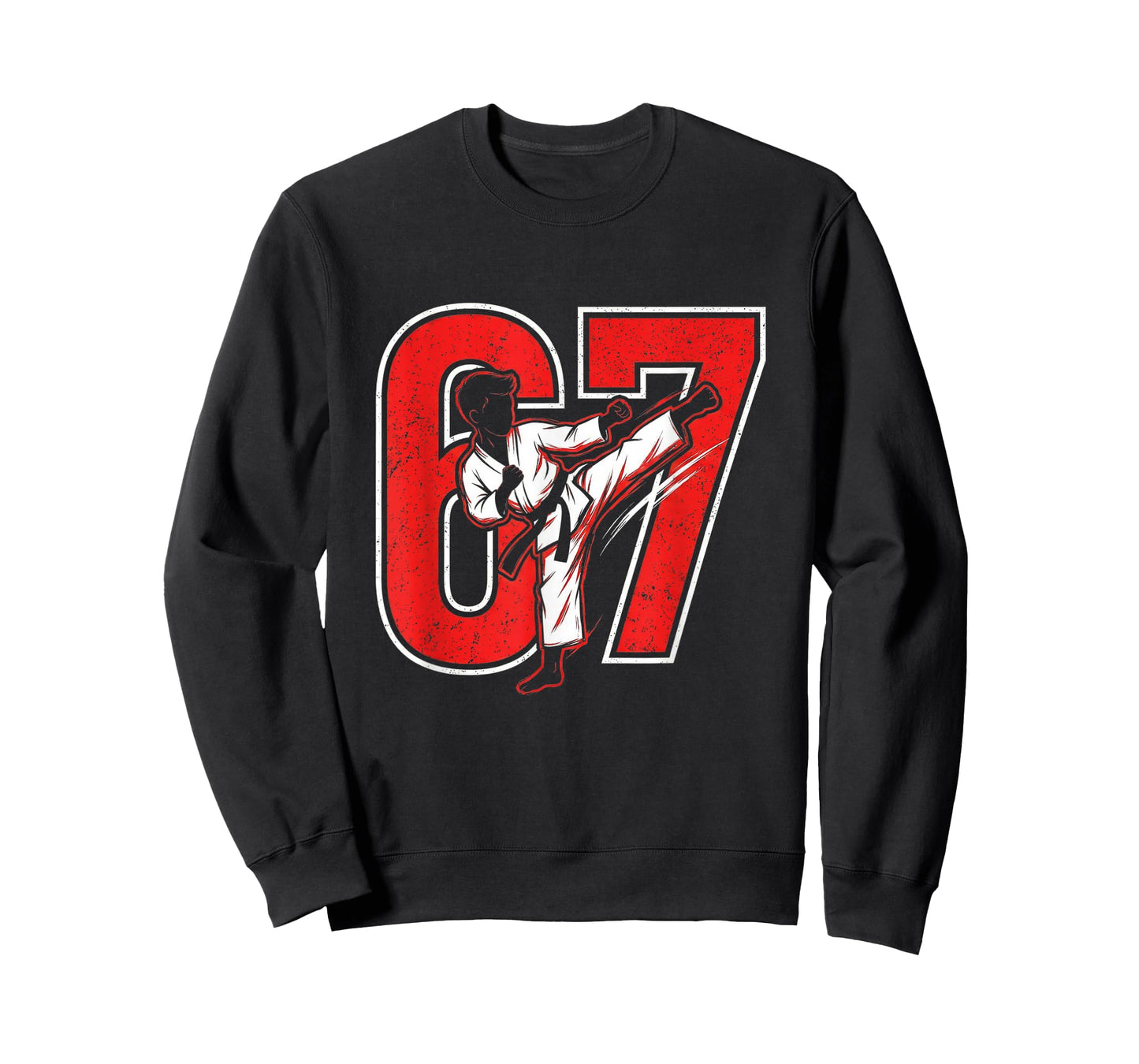 Six Seven Meme 67 Karate Kick 6 7 Funny Martial Arts T-Shirt